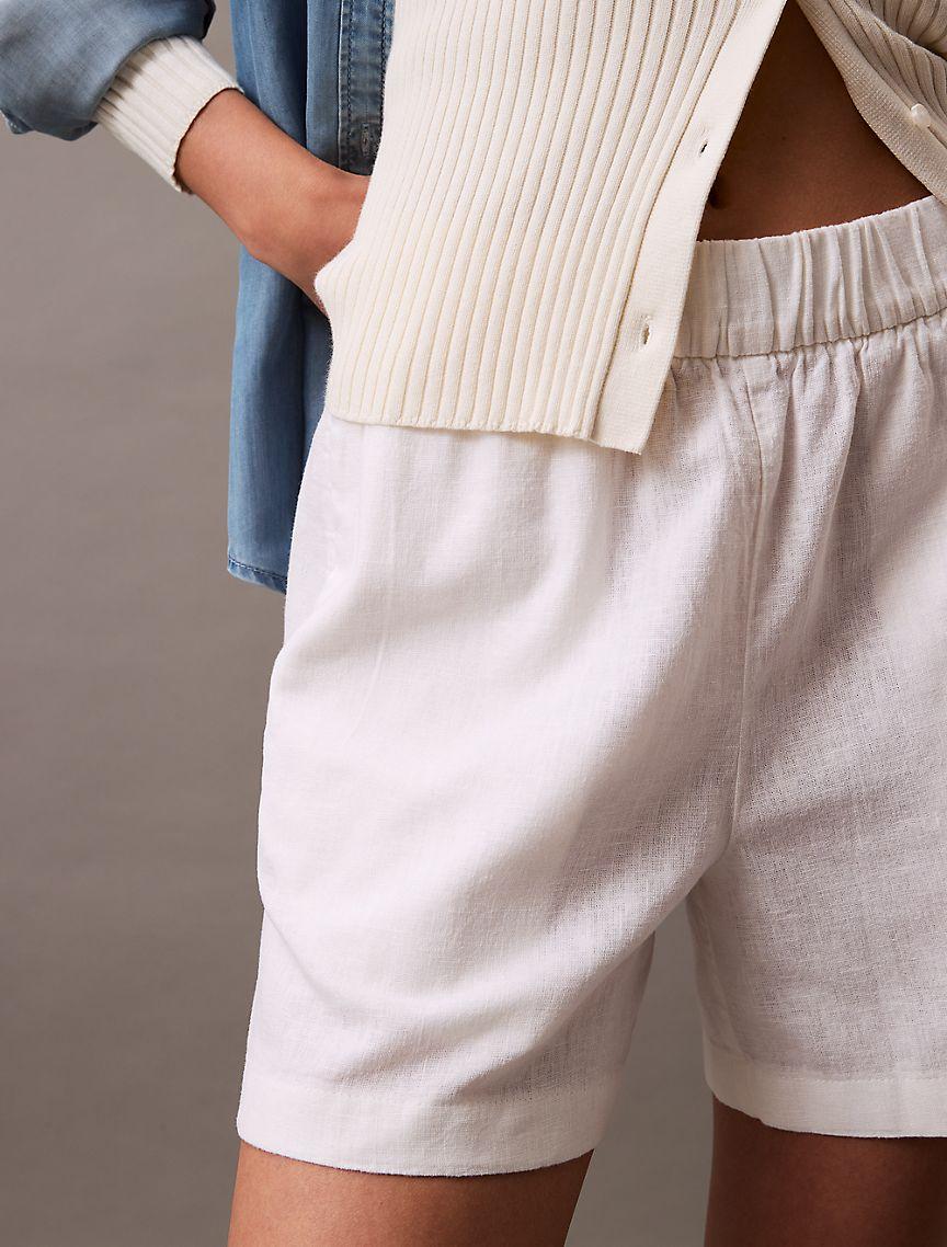 Linen Cotton Pull-On Shorts Product Image
