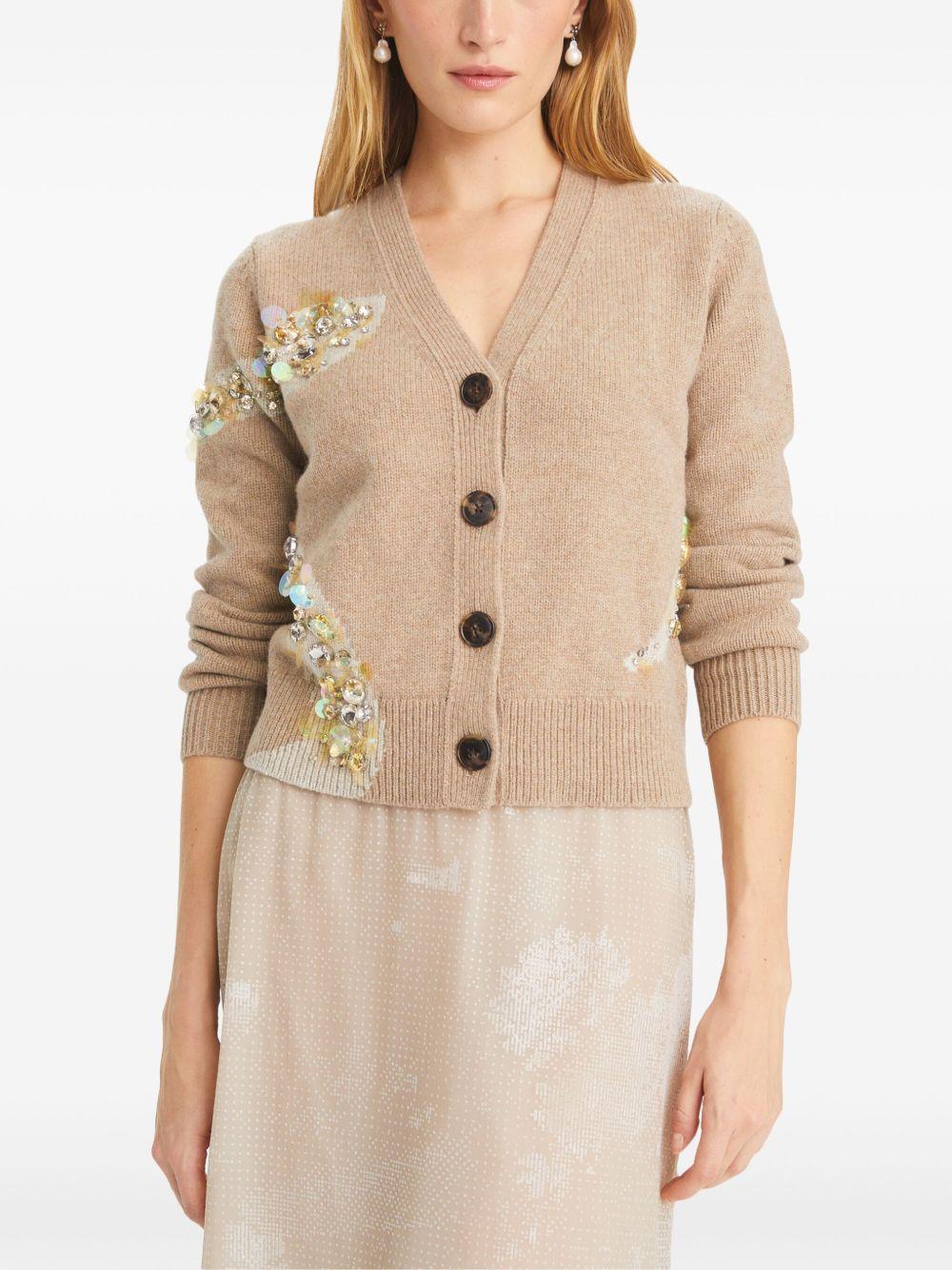 embellished wool cardigan Product Image