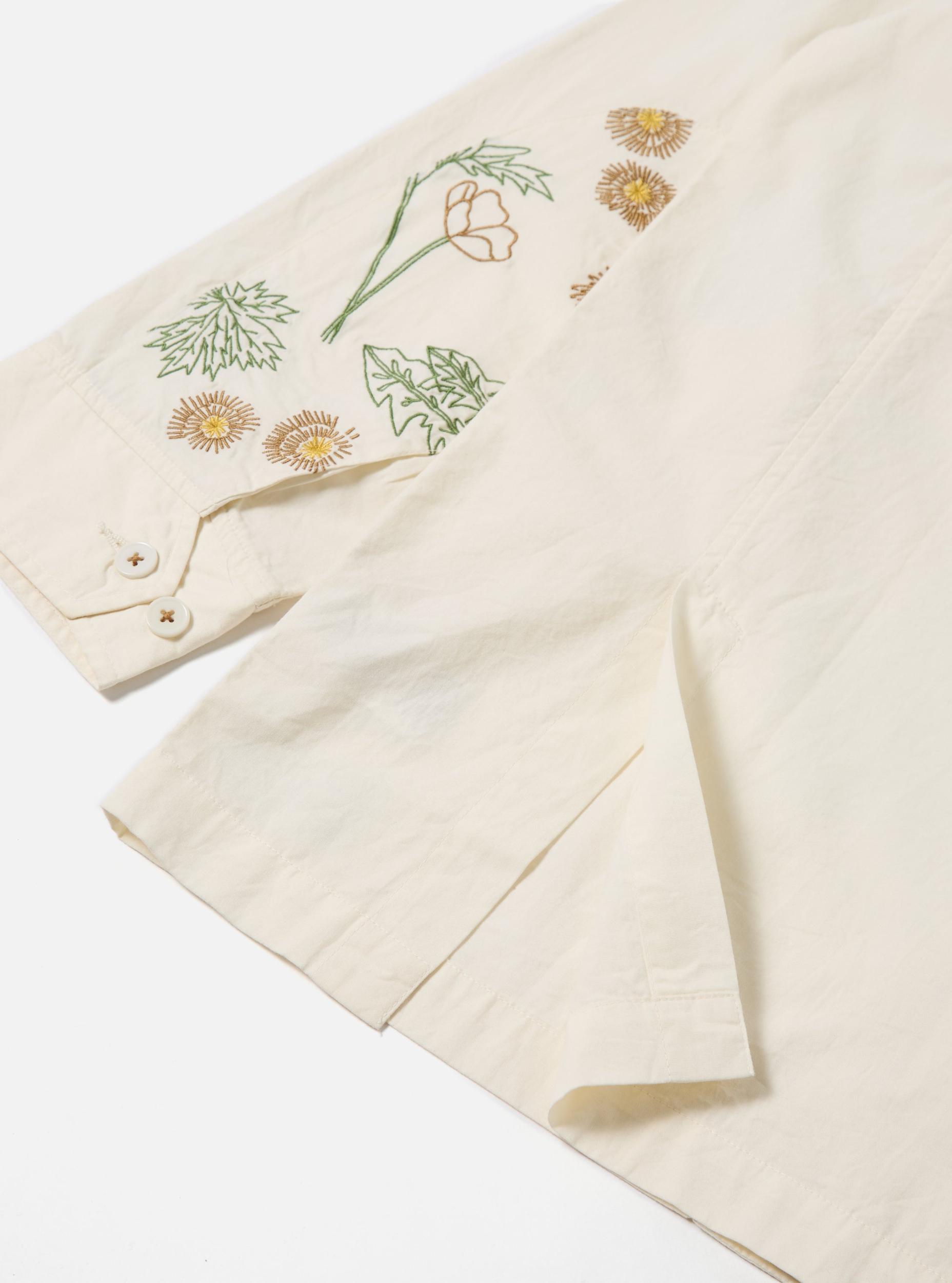 Flower Mountain x Universal Works Ecru Broadcloth Cruiser Shirt Product Image