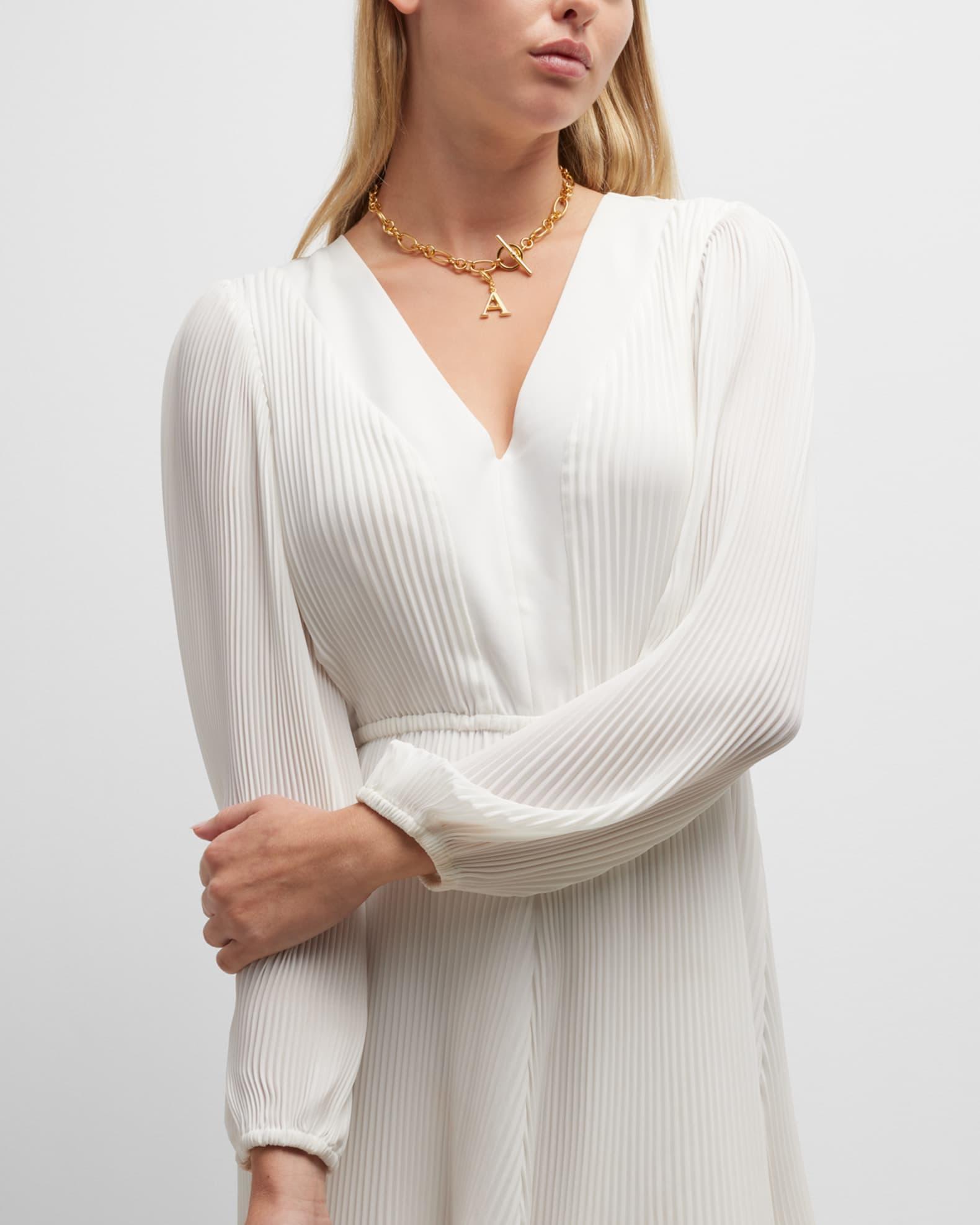 Link Brass Chain Necklace with Initial Charm Product Image