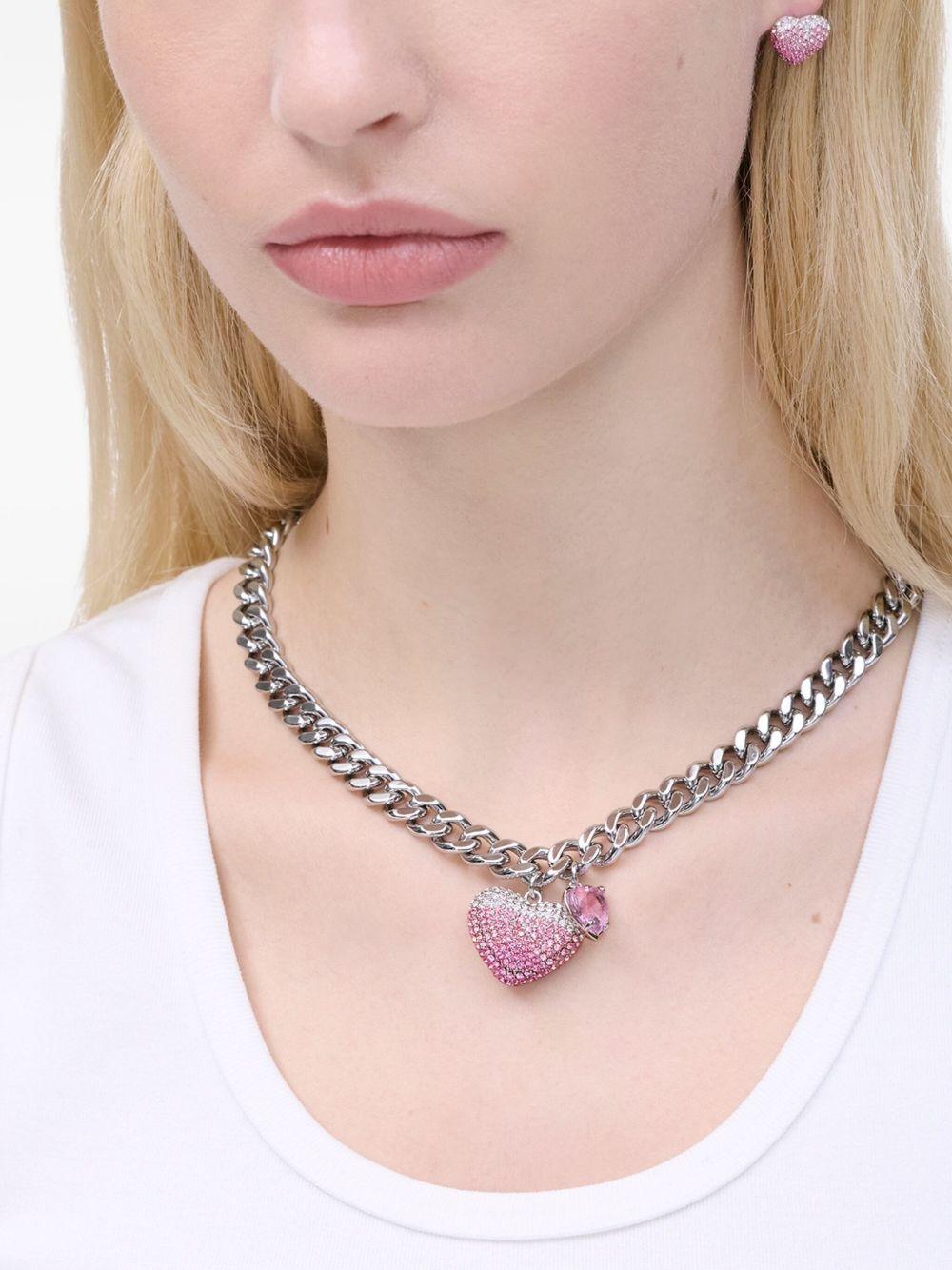 The Pave Ballon Heart necklace Product Image