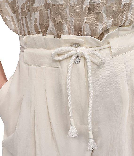 DKNY by Donna Karan Rope Tie Front Wide Leg Pants Product Image