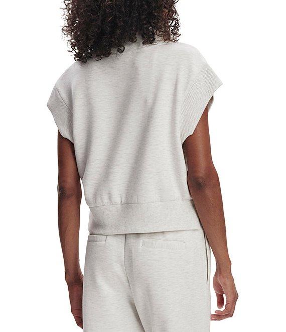 Varley Kelly Coordinating High Neck Cap Sleeve Half Zip Double Soft Cropped Sweatshirt Product Image