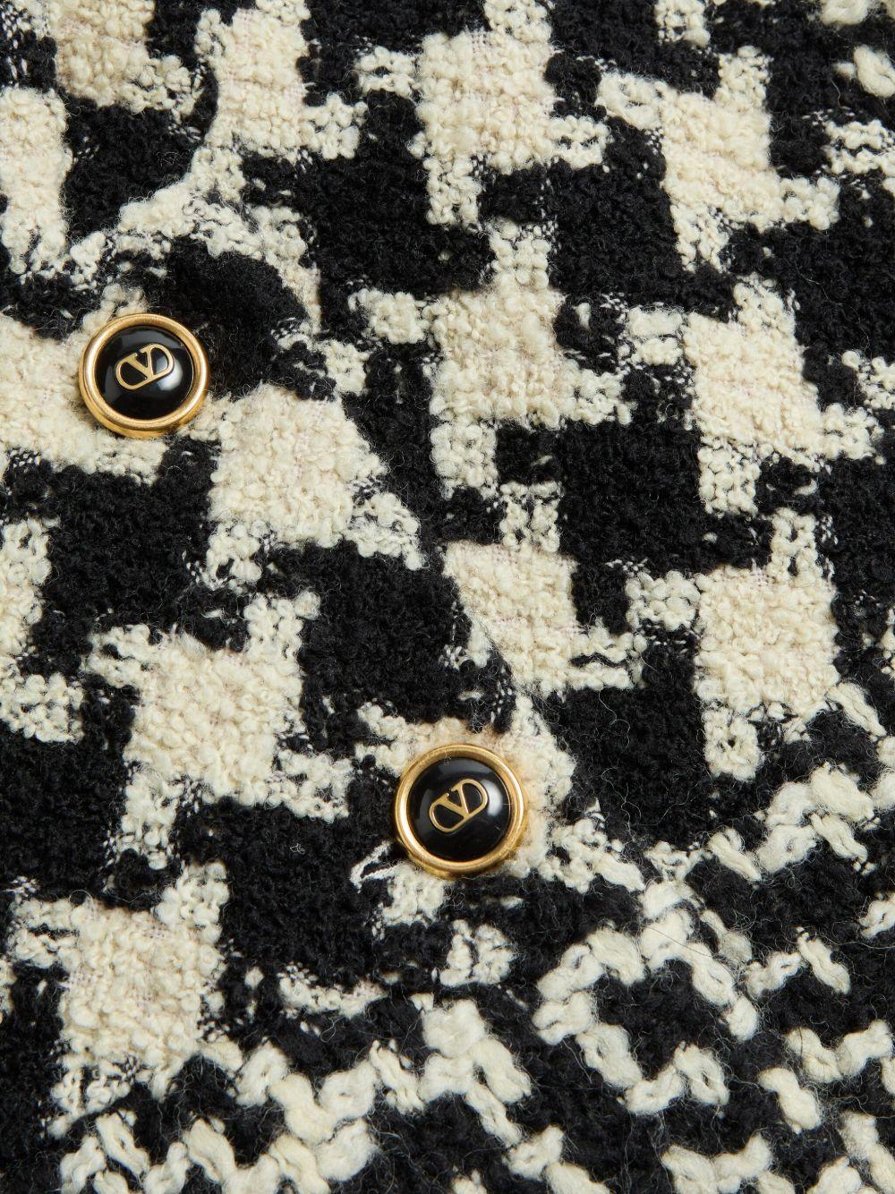 Geometric tweed cape Product Image