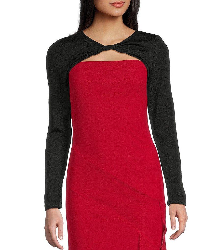 I.N. San Francisco Twist Front Long Sleeve Shrug Product Image