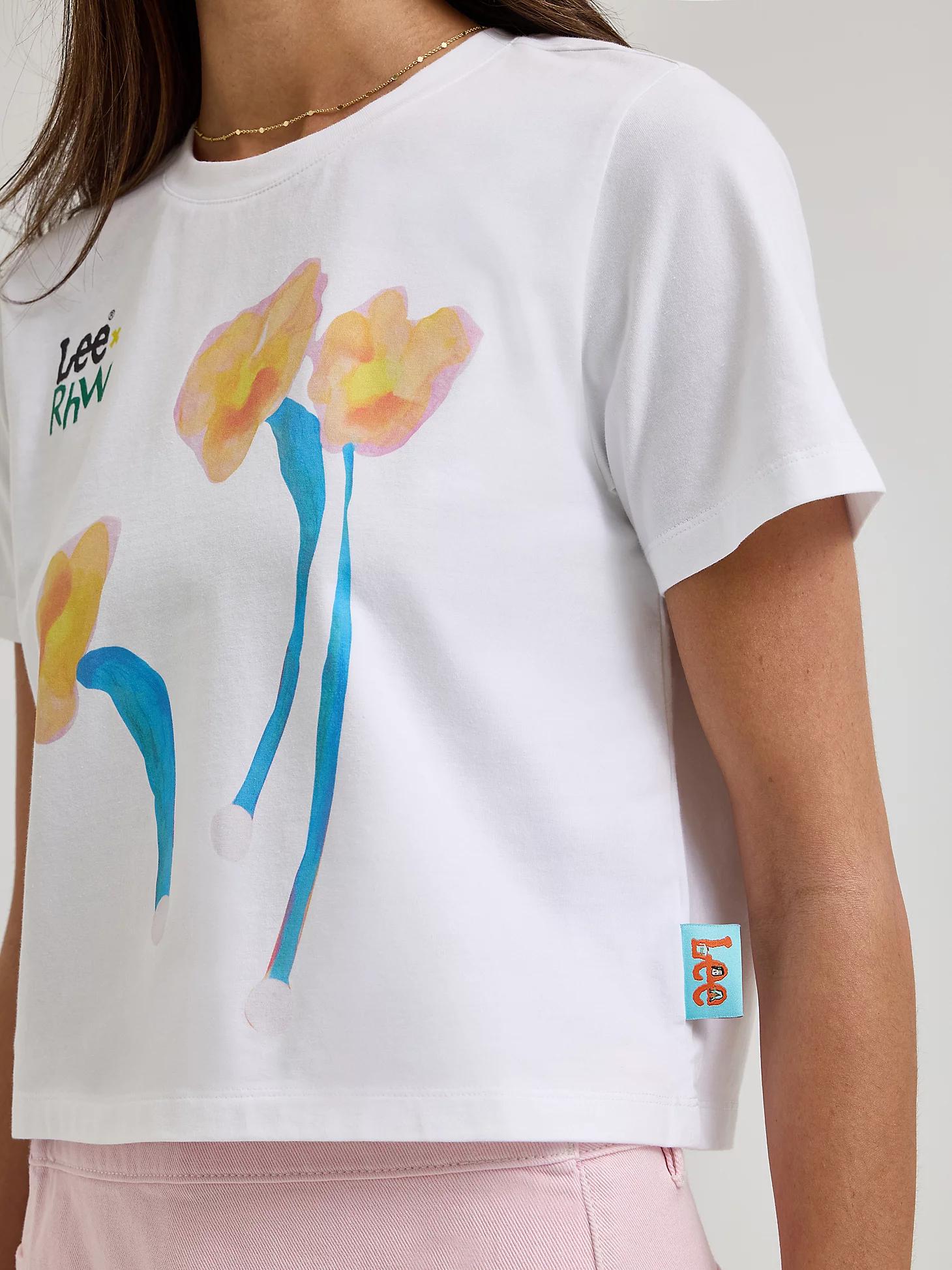 Women's Lee® x Ruohan Wang Crop Flower Tee | Women's Tops & Tees | Lee® Product Image