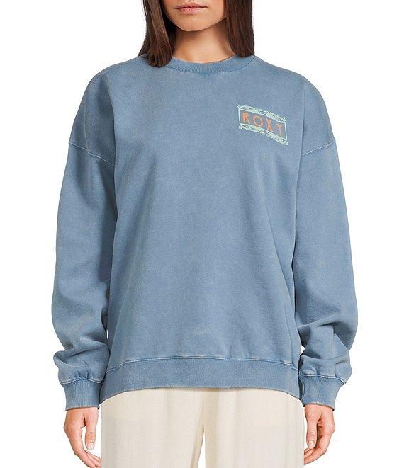 Roxy Lineup Long Sleeve Oversized Fleece Sweatshirt Product Image