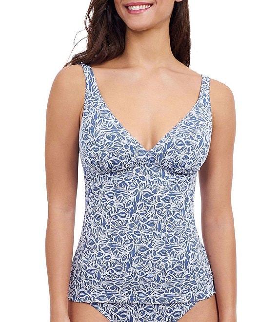 Profile By Gottex Plumeria Texture Knit Shirred Mid Rise Hipster Swim Bottom Product Image