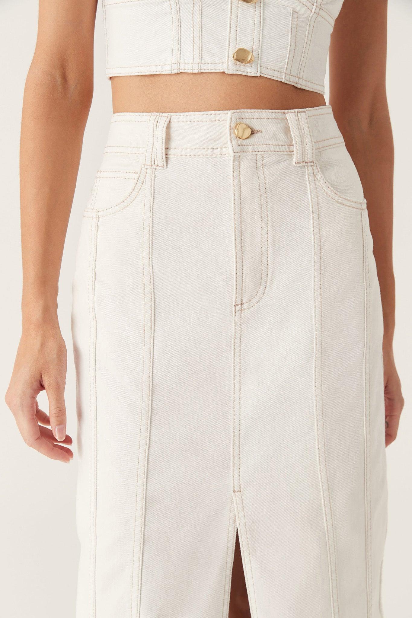 Farley Denim Midi Skirt Product Image