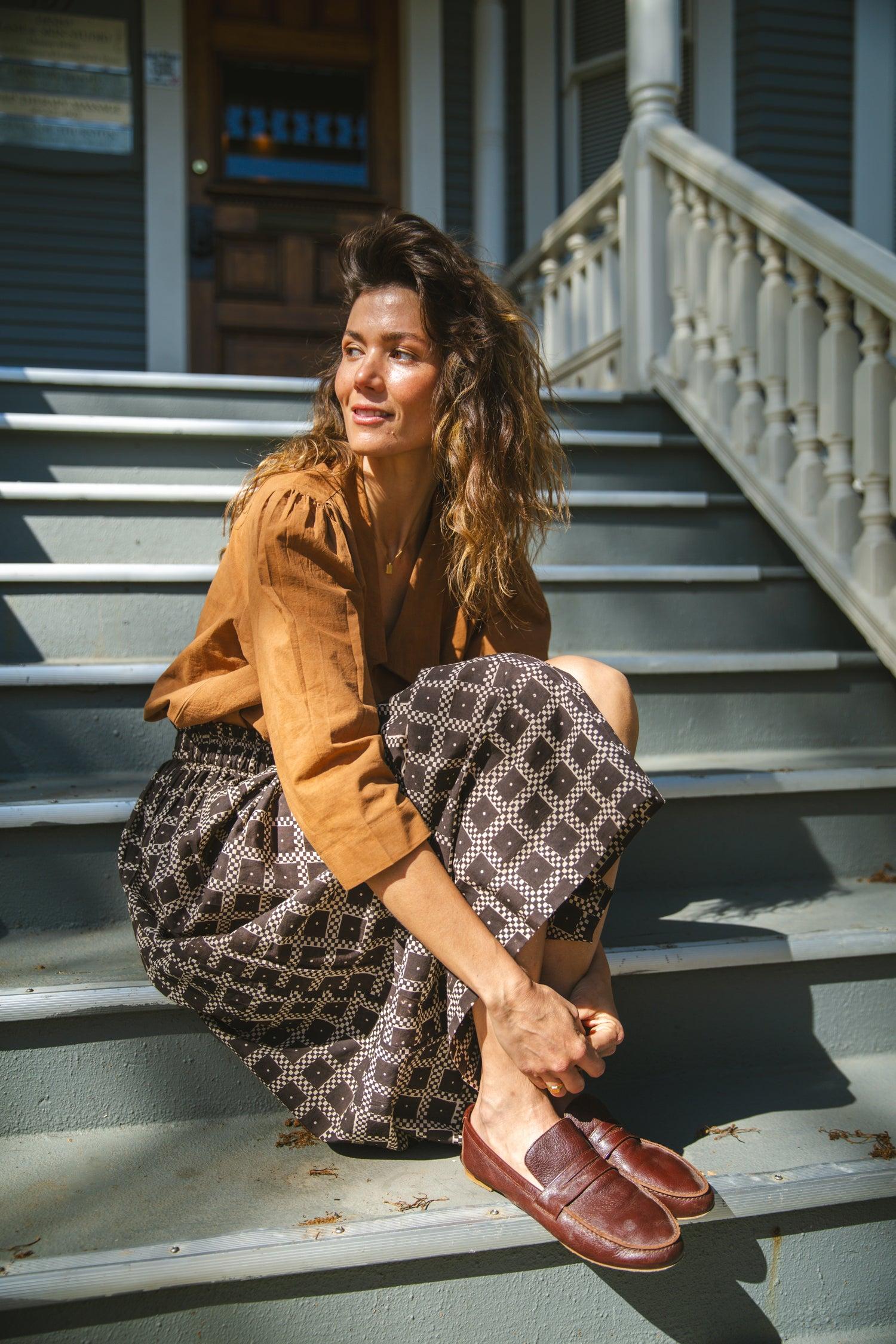 Square Block Skirt Product Image