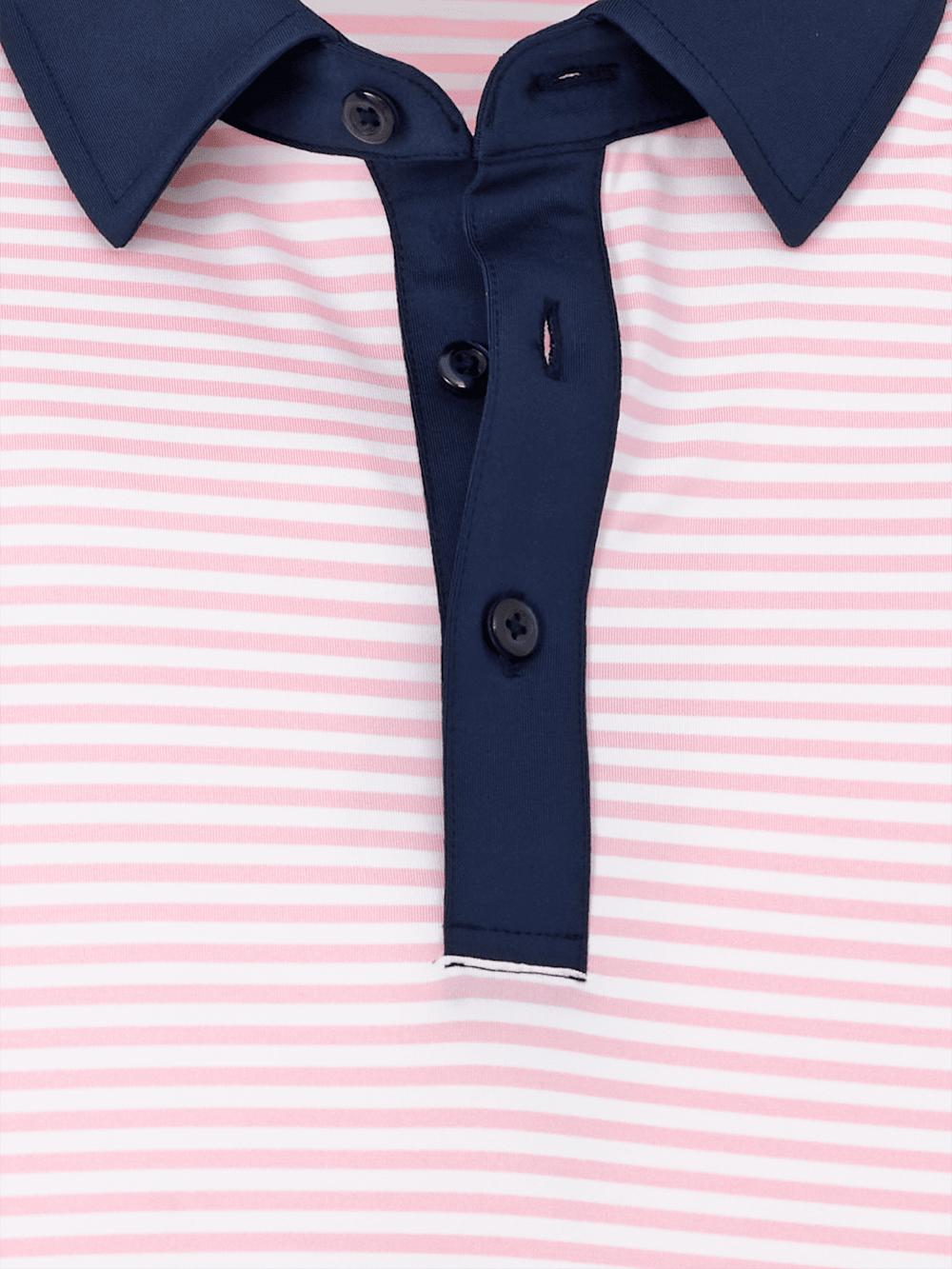 Performance Blend Three Button Polo - Pink Product Image
