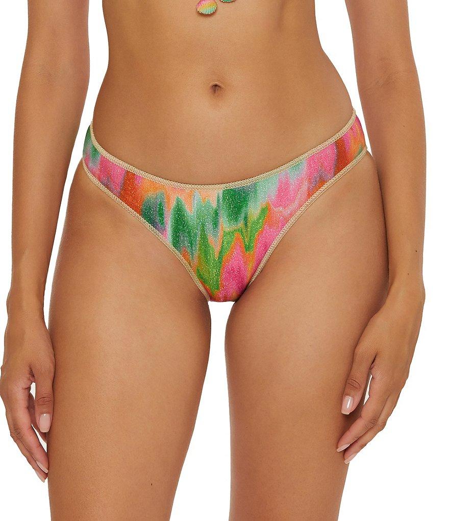 Becca By Rebecca Virtue Mirage Metallic Shirred Back Hipster Swim Bottom Product Image