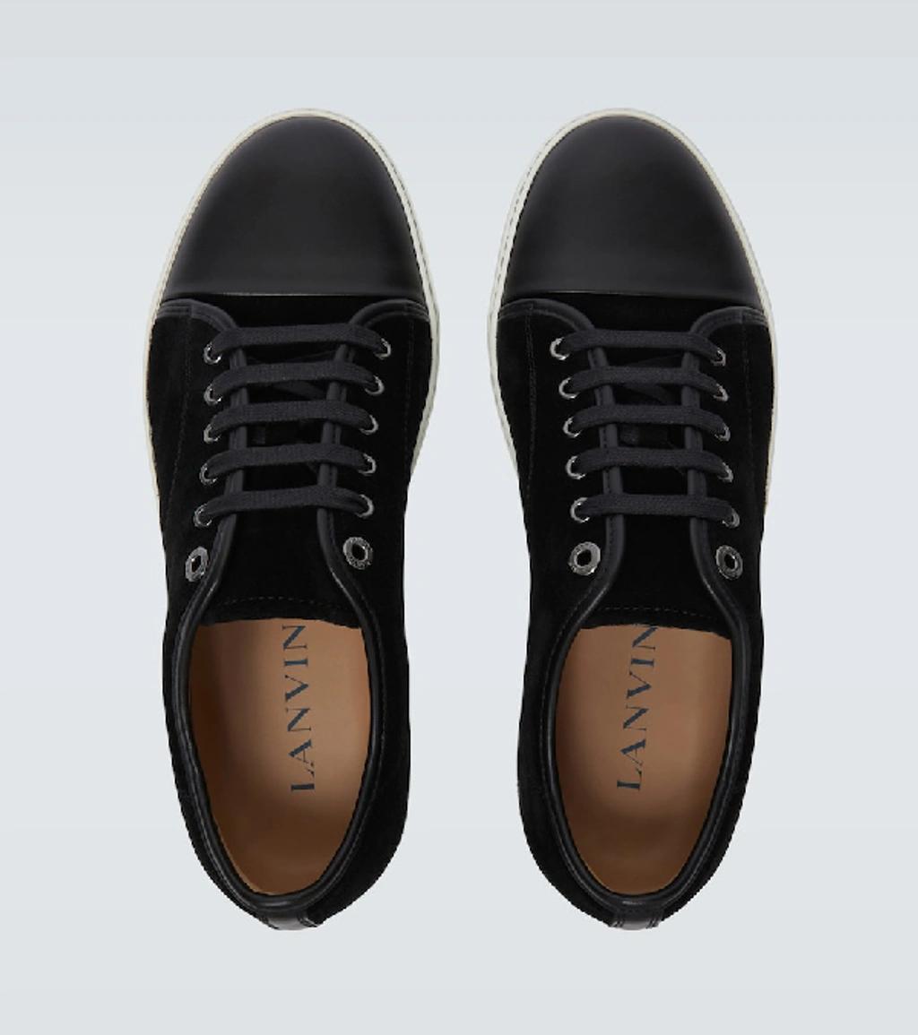 Black DBB1 Suede & Patent Leather Sneakers Product Image