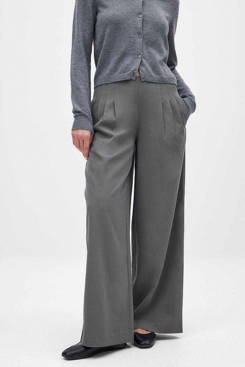 Wide Mid Waist Trousers Product Image