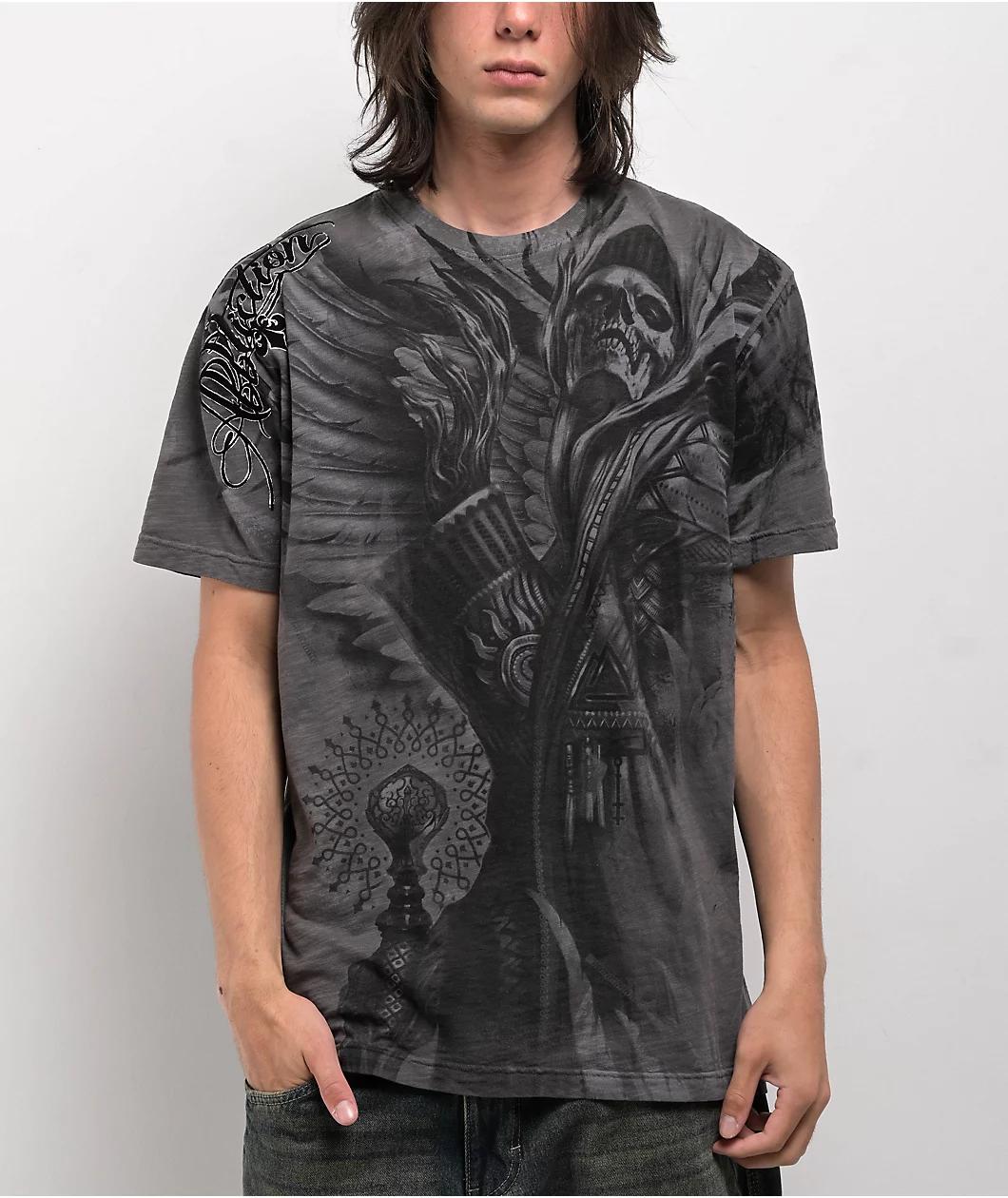 Affliction Vanquish Charcoal Wash T-Shirt  Product Image