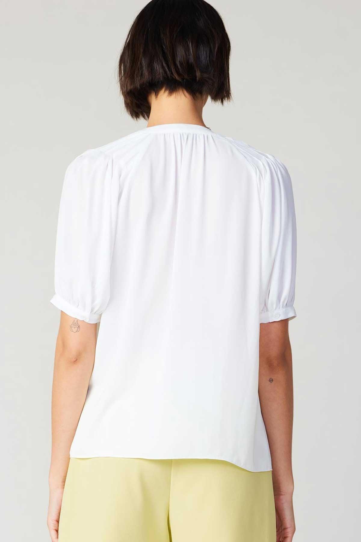 FINAL SALE Reaha Short Sleeve Top | White Product Image