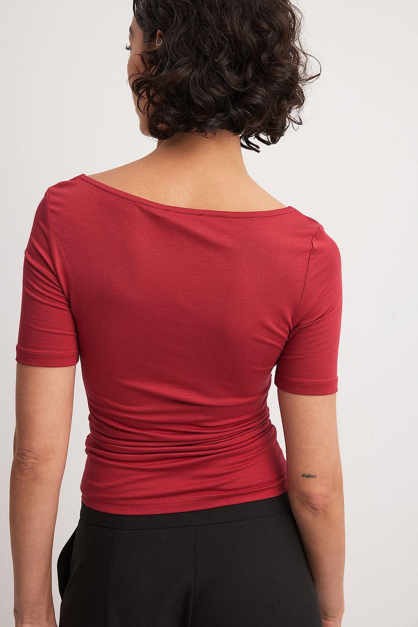Soft Line Scoop Neck Short Sleeve Top Product Image