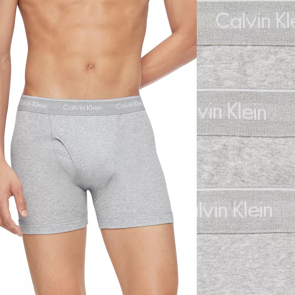 Men's Calvin Klein 3-Pack Cotton Classics Boxer Briefs, Size: XL, Grey Gray Product Image