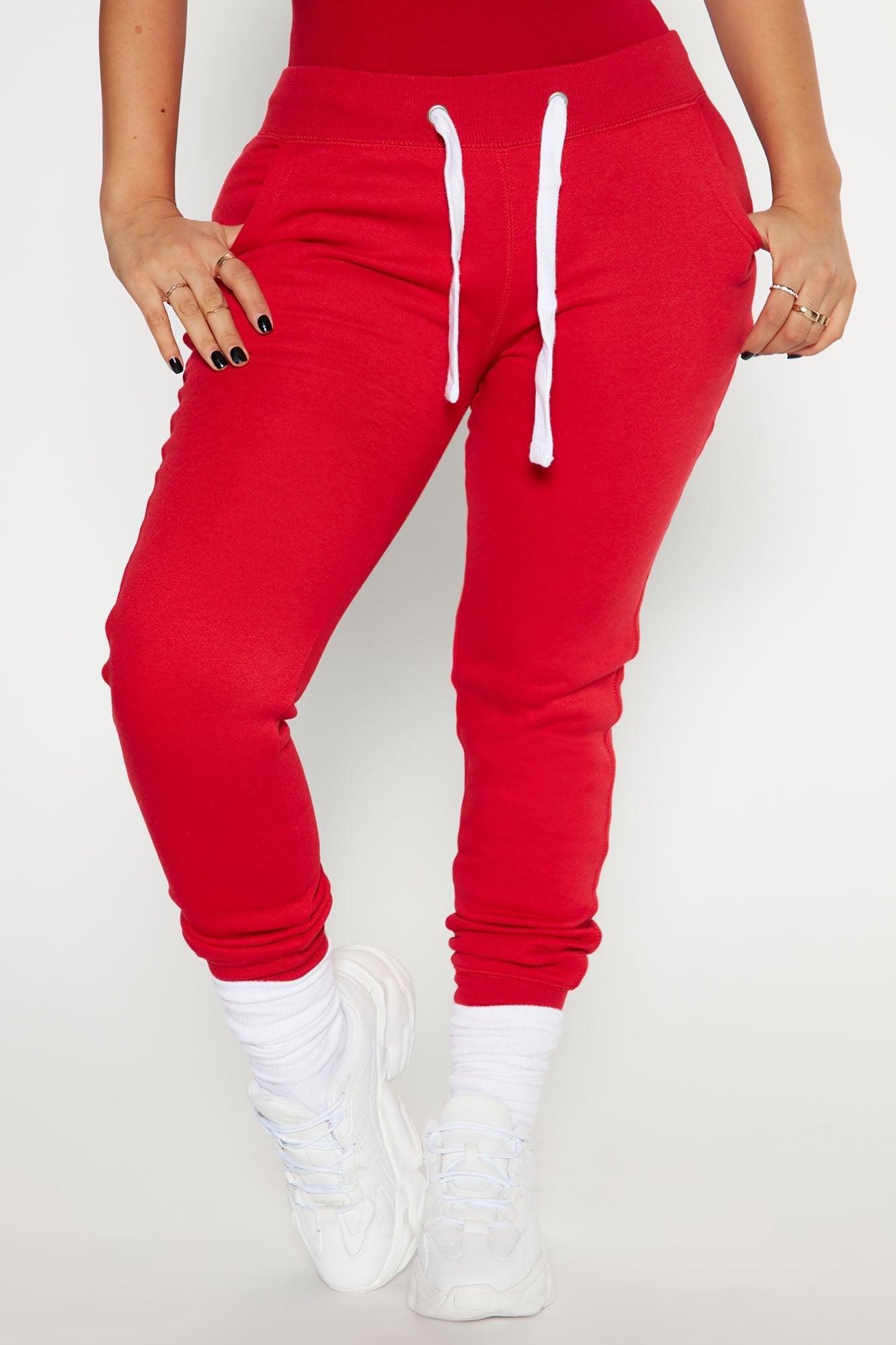 Relaxed Vibe Joggers - Red Product Image