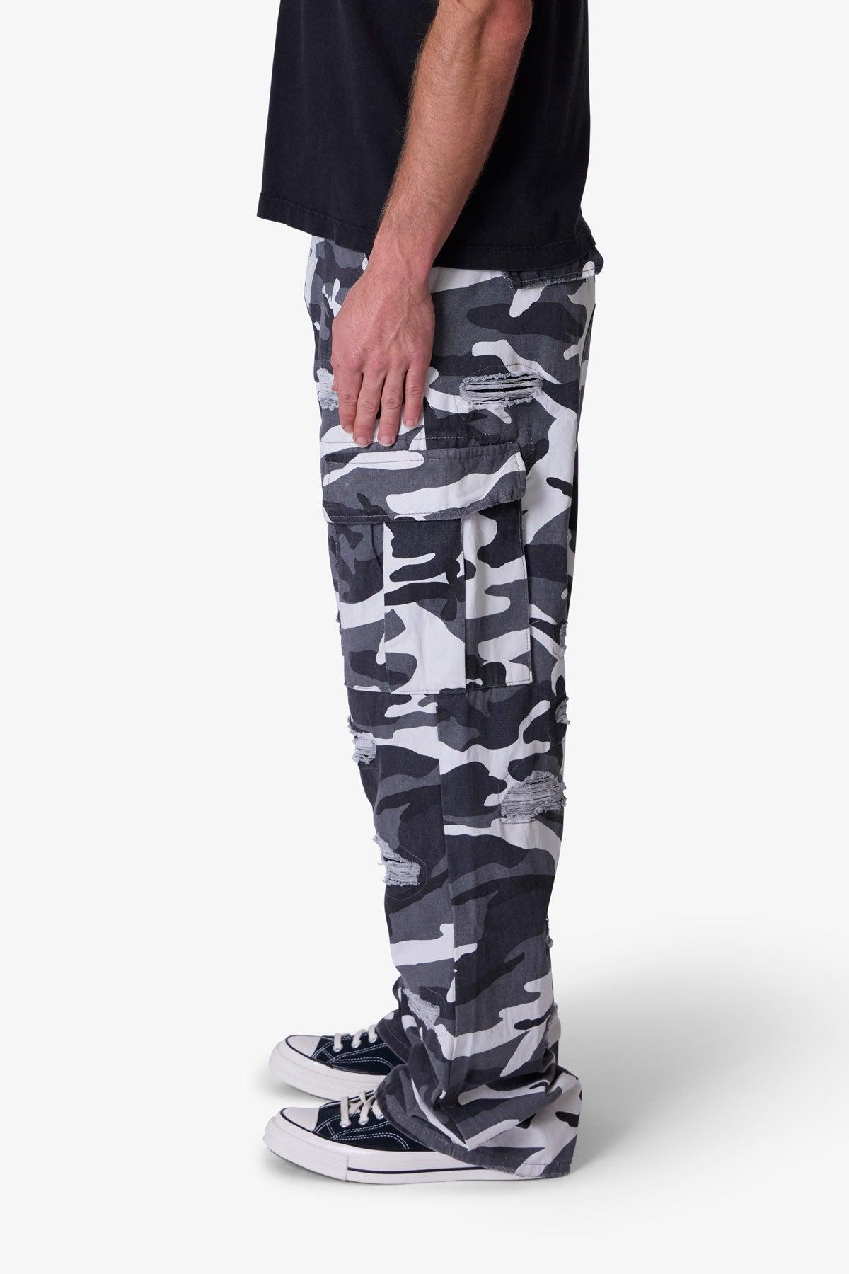 Ultra Baggy Skated Cargo Pants - Black/White Product Image