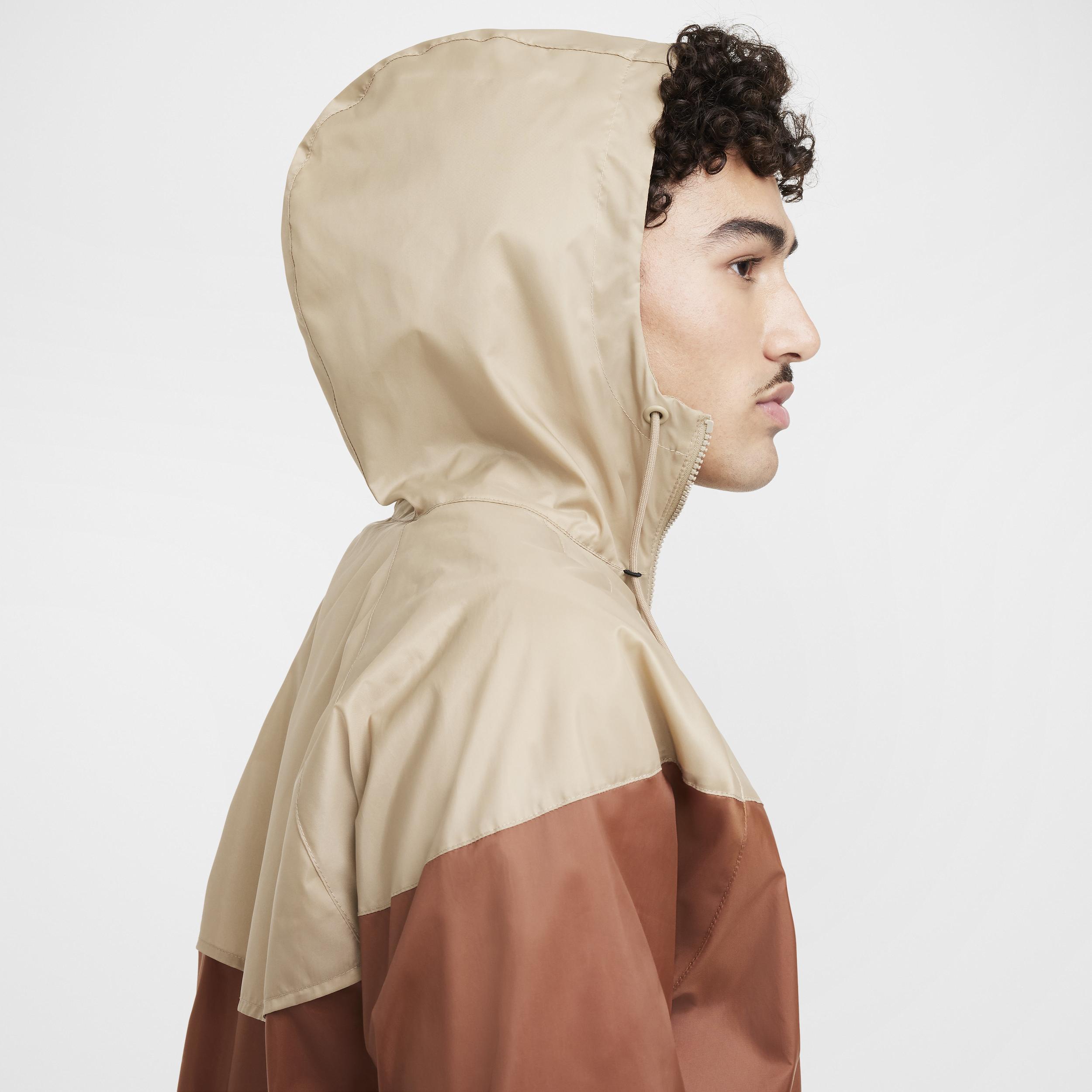 Nike Mens Nike Woven Windrunner Lined Hooded Jacket - Mens Sail/Khaki/Light British Tan Product Image