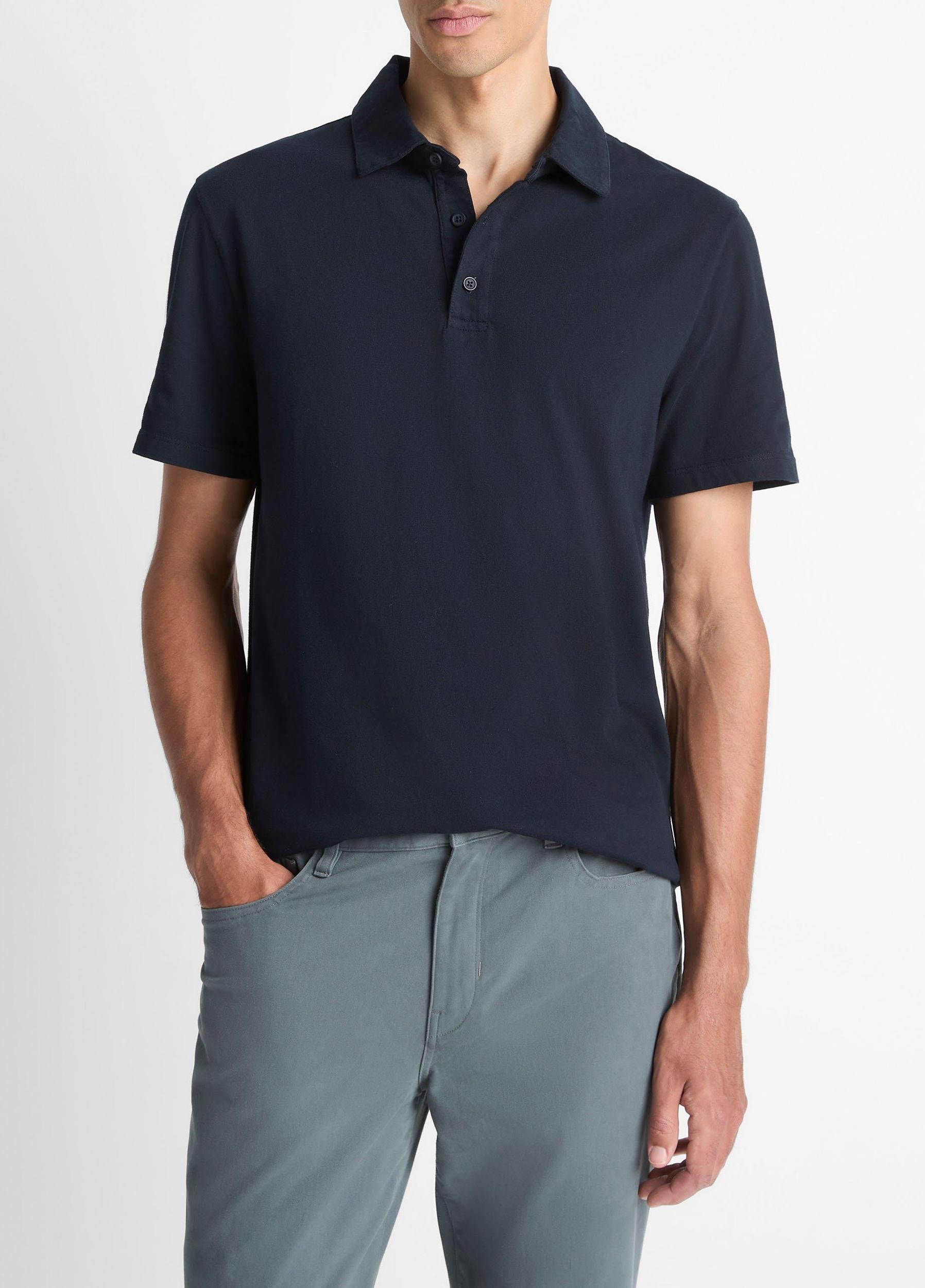 Garment Dye Cotton Polo Shirt Product Image
