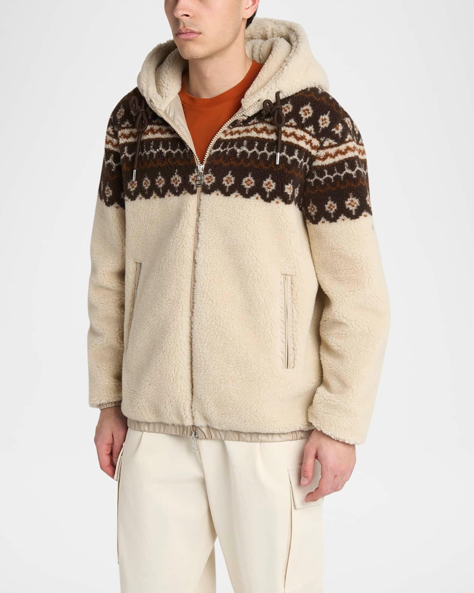 Men's Teddy Boucle Hooded Full-Zip Jacket Product Image