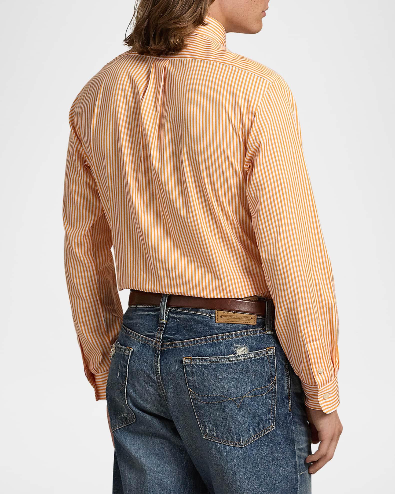 Men's Classic-Fit Stripe Poplin Shirt Product Image