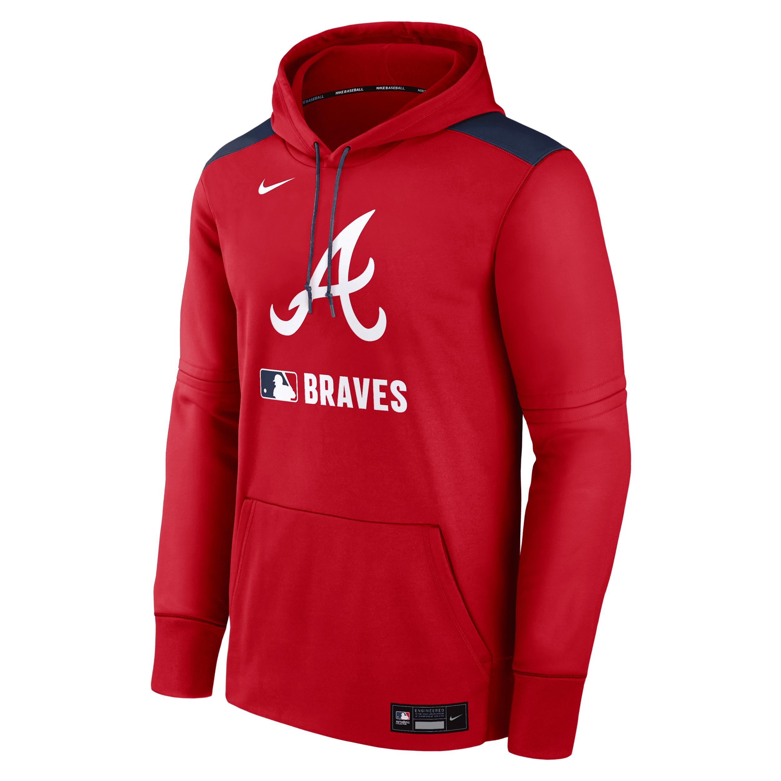 Mens Philadelphia Phillies Authentic Collection Nike Therma MLB Pullover Hoodie | NAC399RIPP-YGE Product Image