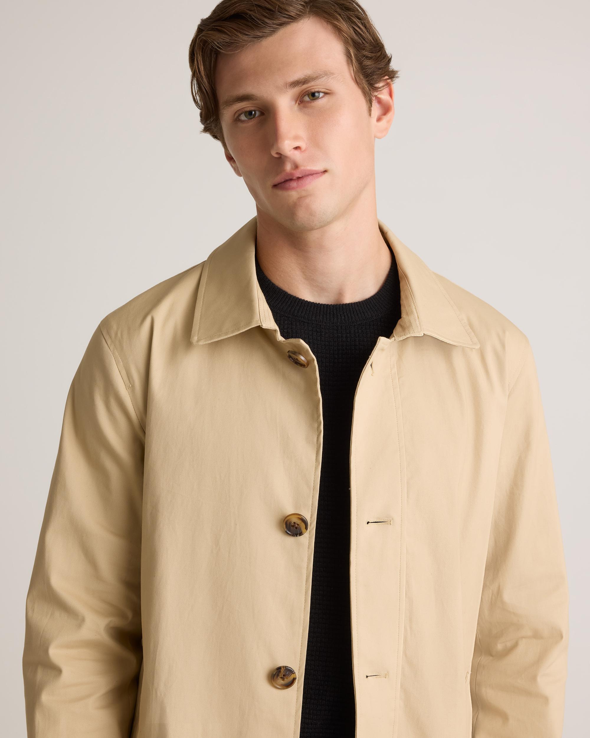 Quince | Men's Comfort Stretch Trench Coat Size XL, Organic Cotton Product Image