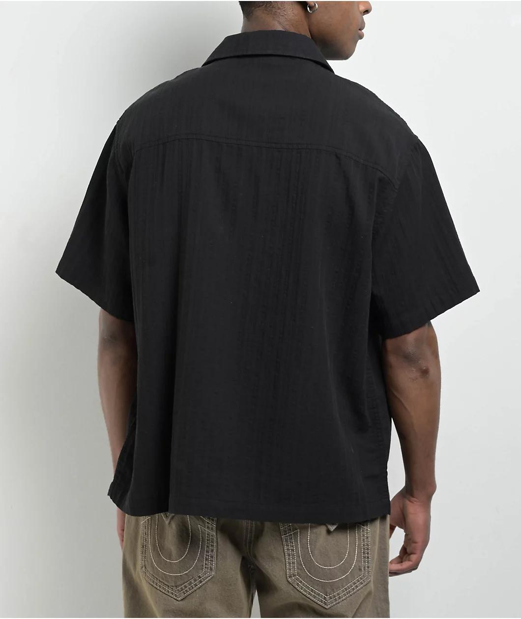 Empyre Lenny Embroidered Black Button Up Shirt Product Image