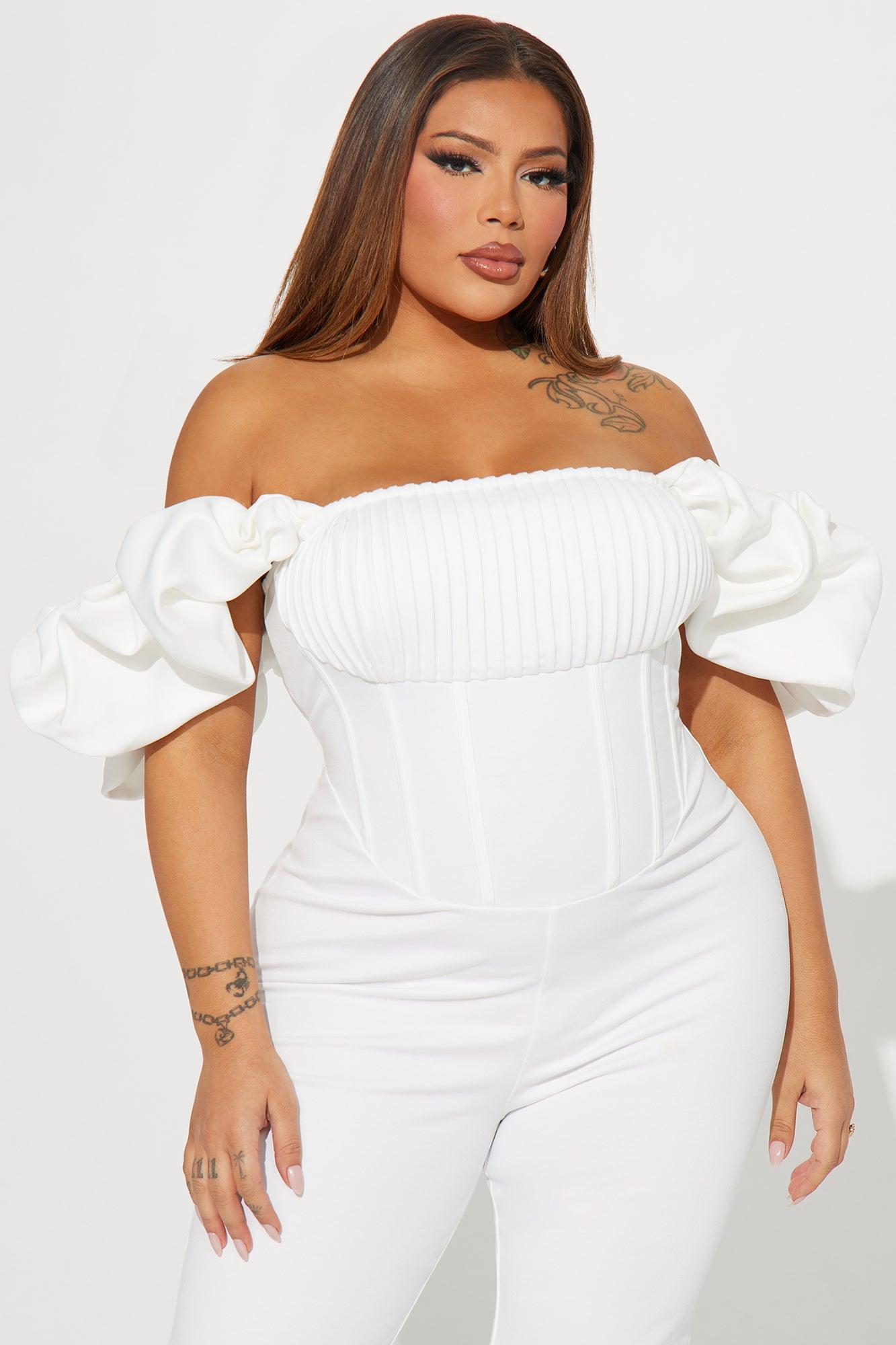 Dreaming In Ruffles Jumpsuit  - White Product Image