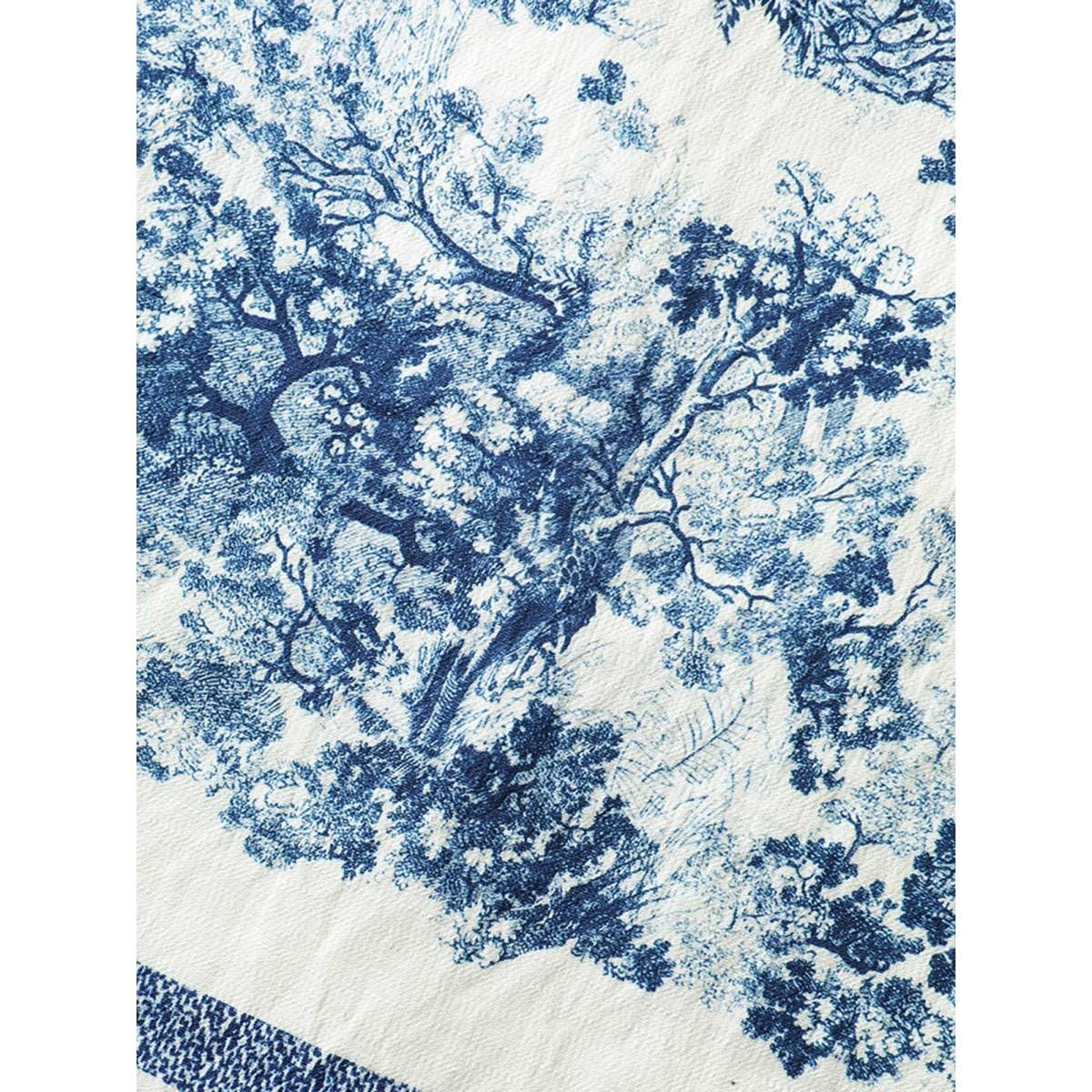 Plus Size Artistic Print Halter Neck Midi Dress Mediumblue Women Round Neck Sleeveless Curvy BloomChic 12/L Product Image