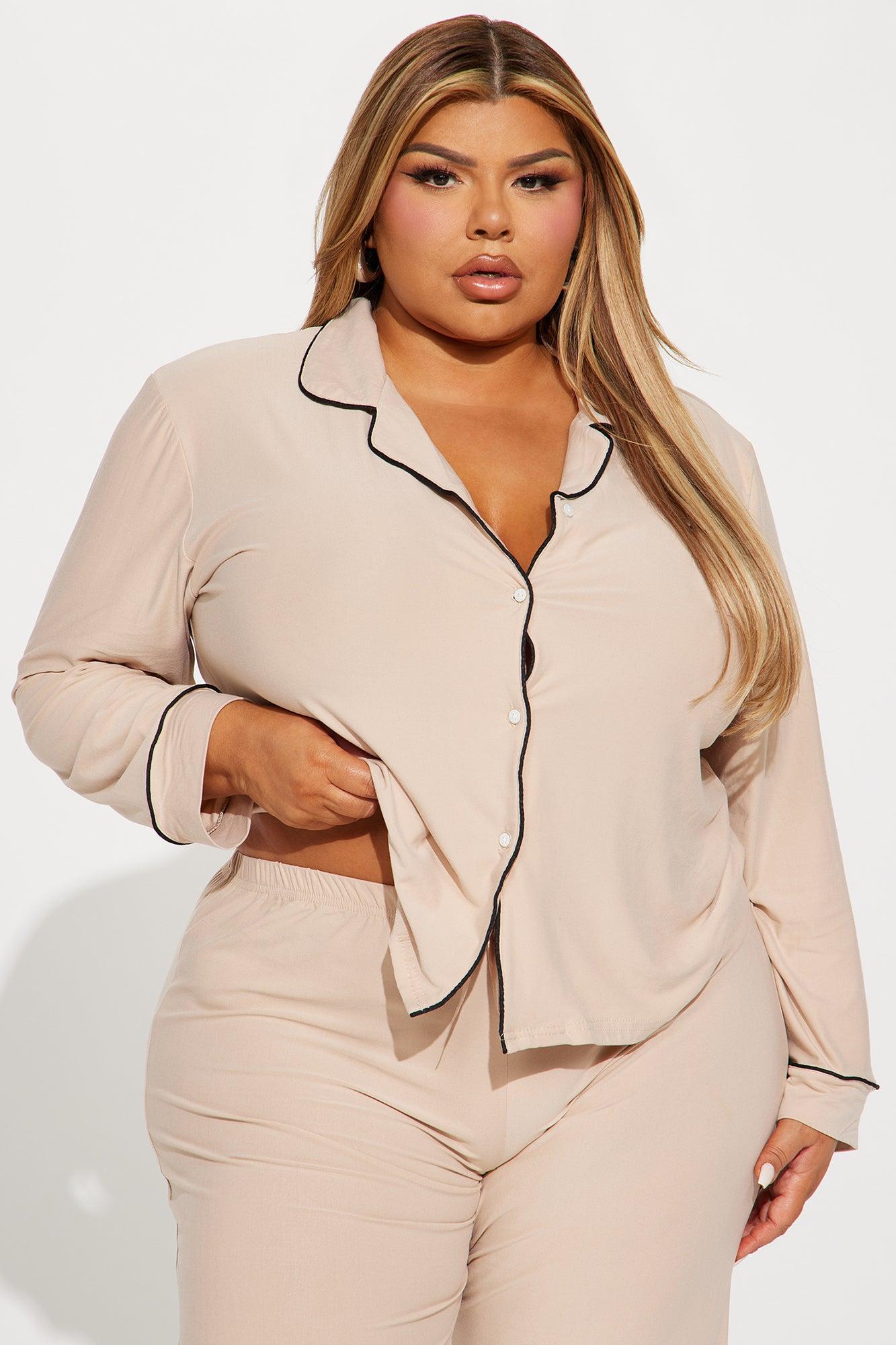 Mom Life PJ Pant Set - Tan Product Image