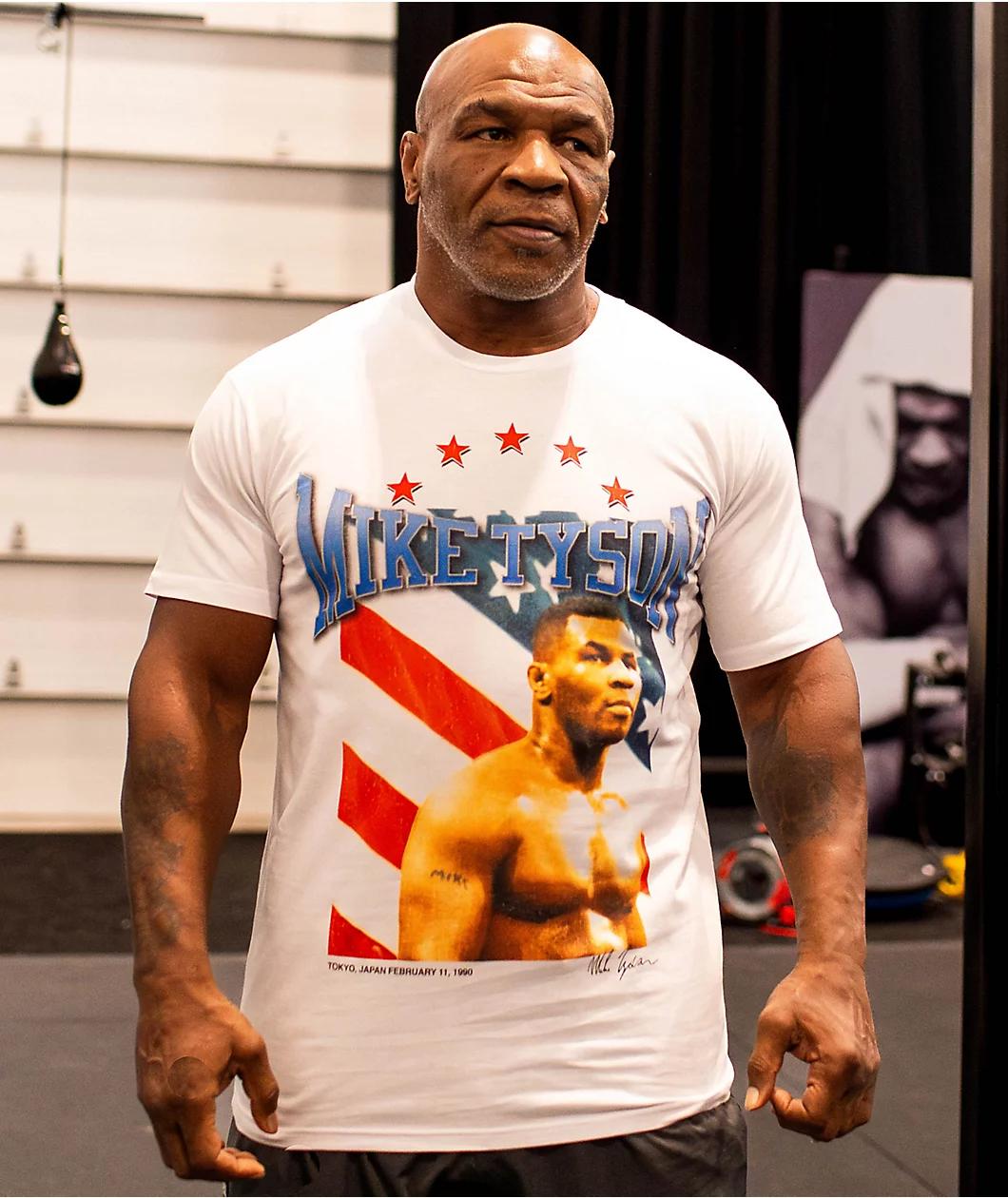 Mike Tyson All American Hero White T-Shirt Product Image