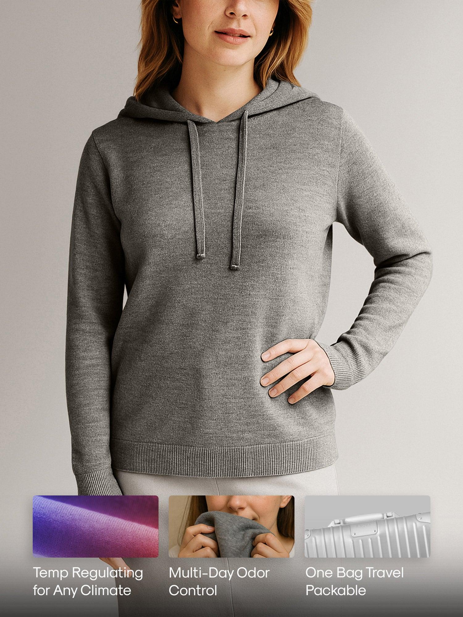 Women's Travel Merino Hoodie - Camel Product Image