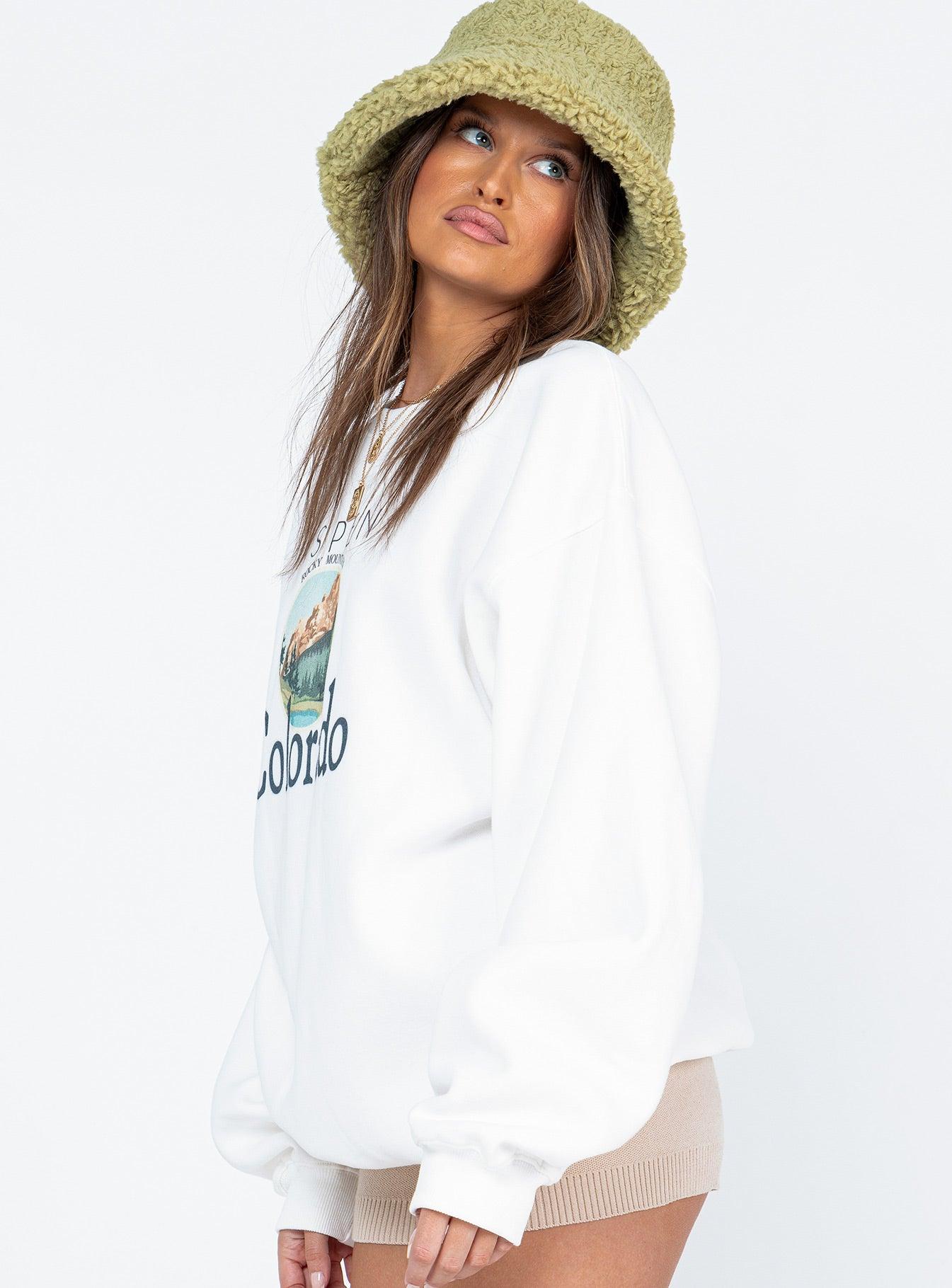 Colorado Oversized Crewneck Sweatshirt White Product Image
