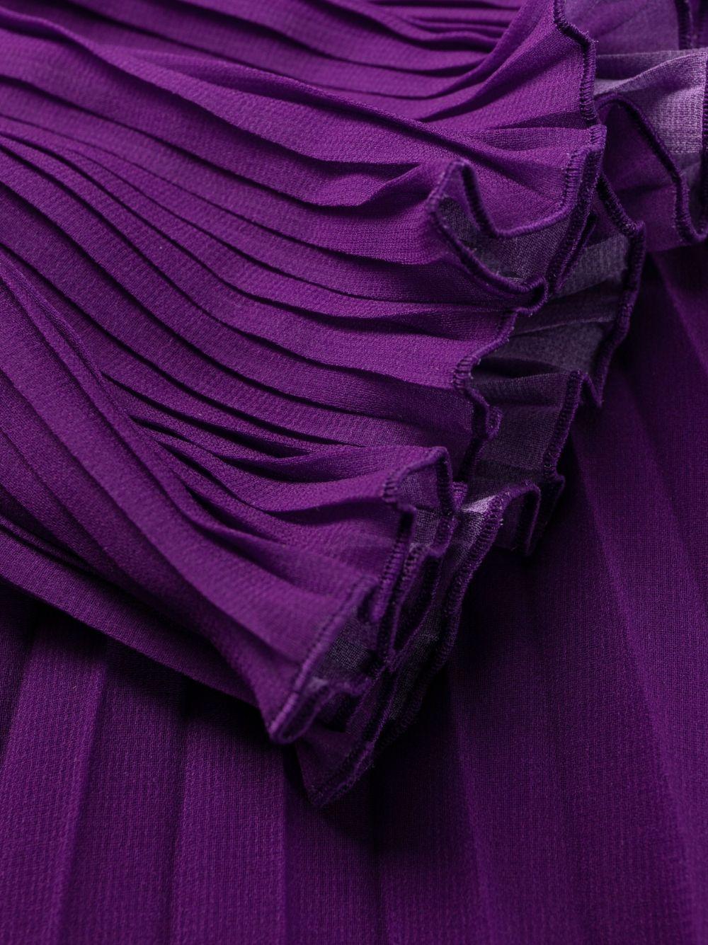 plunging V-neck pleated dress Product Image