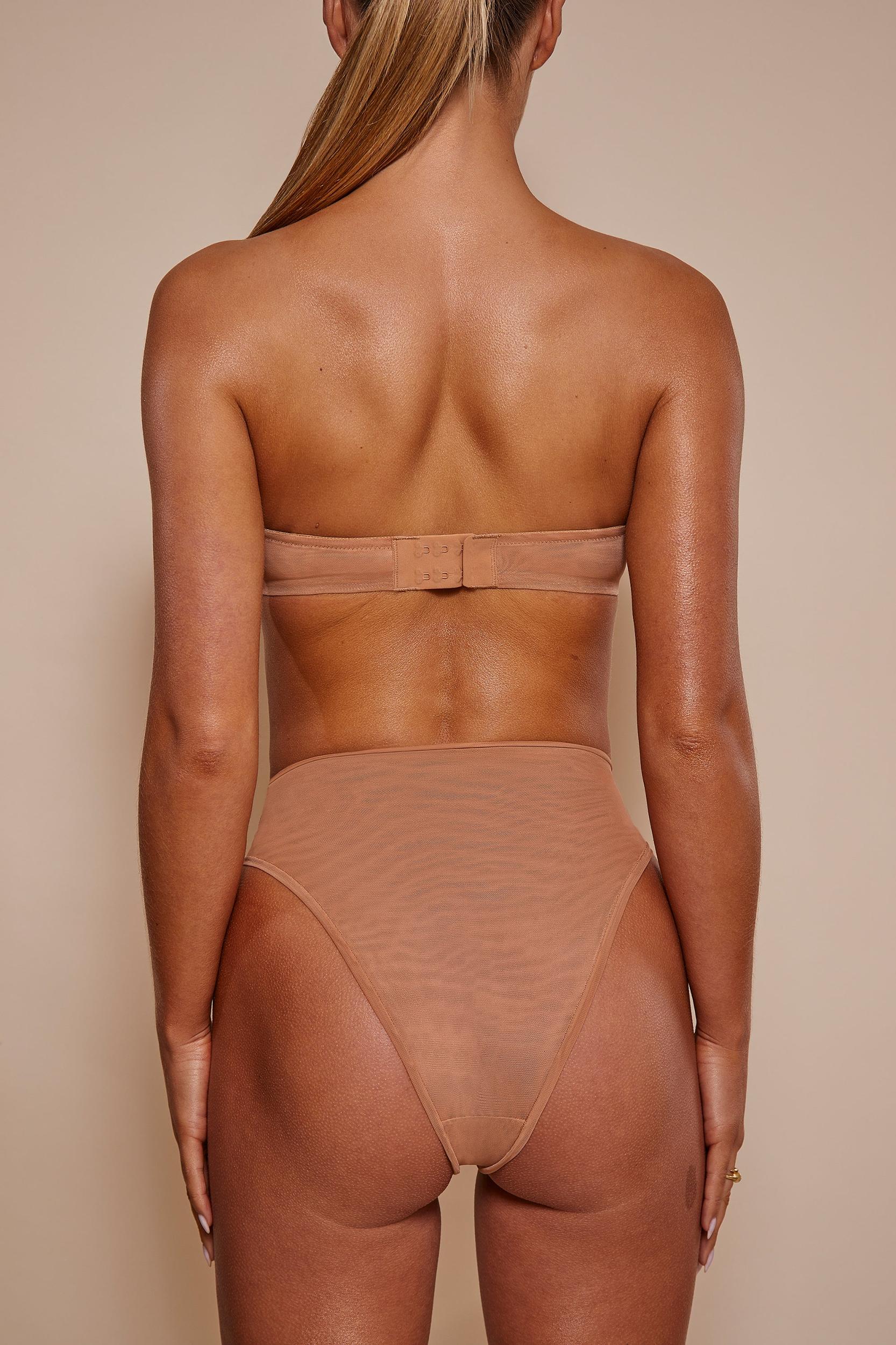 Soft Mesh Strapless Bra in Honey Female Product Image