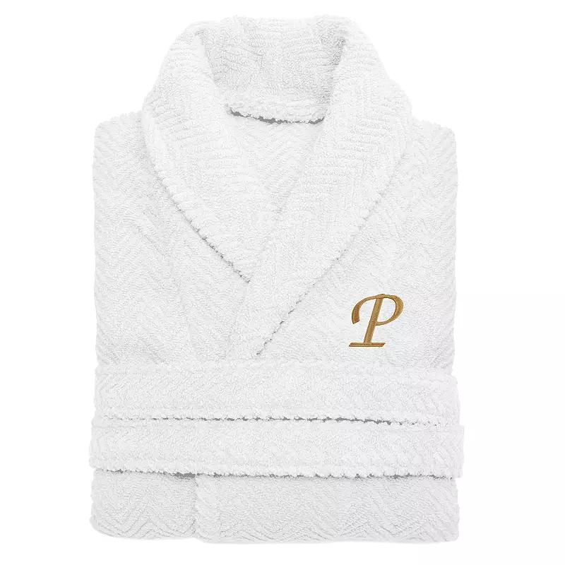 Linum Home Textiles Turkish Cotton Personalized Herringbone Weave Bathrobe, Adult Unisex,  Product Image
