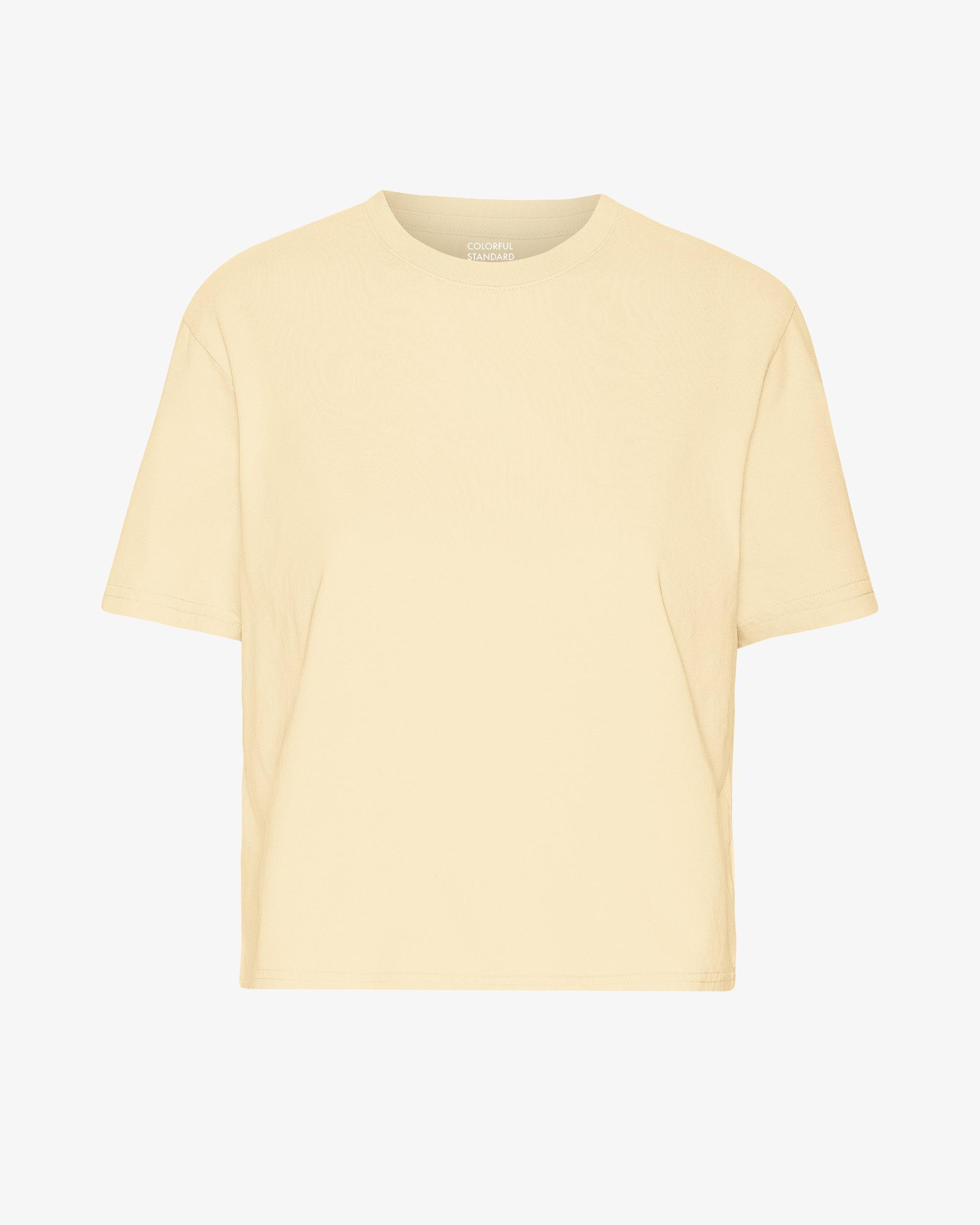 Organic Boxy Crop Tee - Soft Yellow Product Image