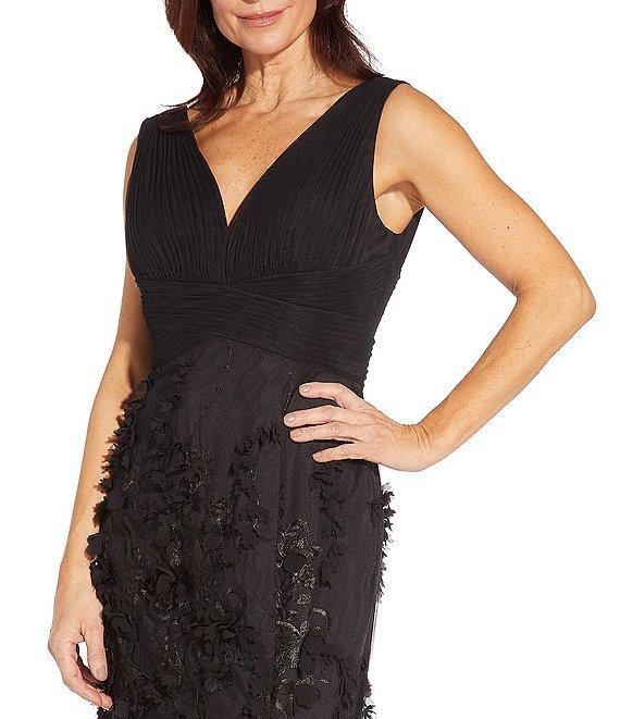 Aidan Mattox V-Neck Sleeveless Front Slit Gown Product Image