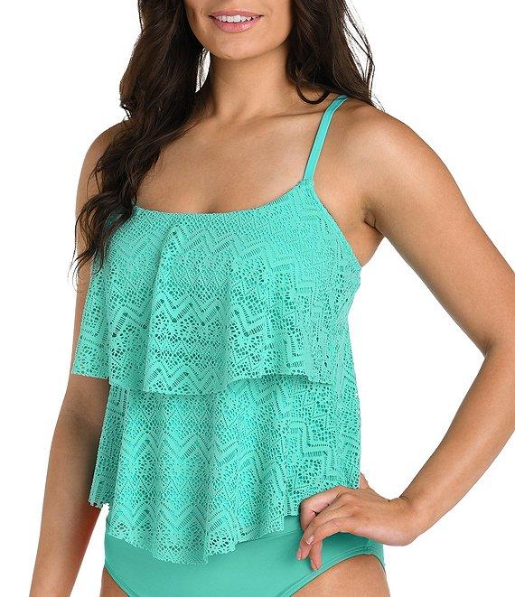 24th & Ocean Solid High Waist Swim Bottom Product Image