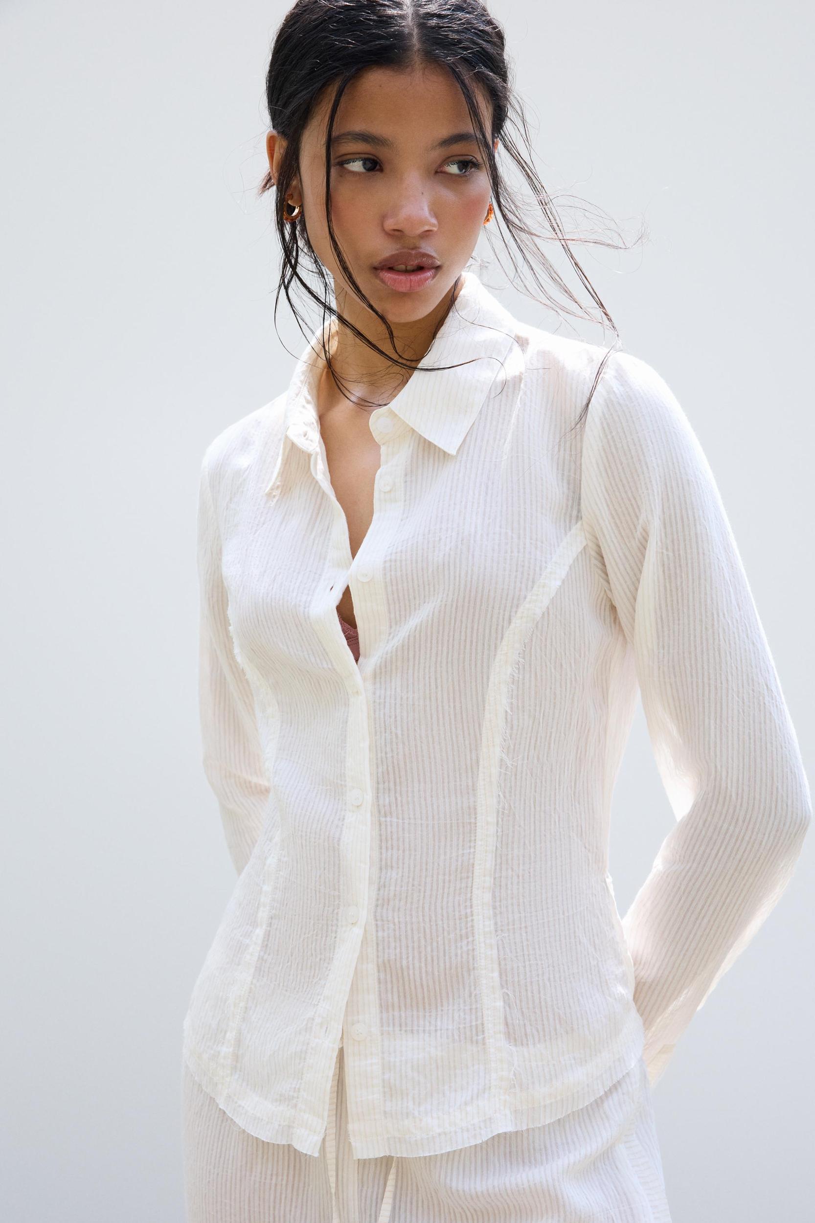 Sheer fitted shirt Product Image