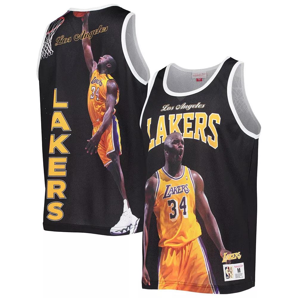 Men's Mitchell & Ness Shaquille O'Neal Black Los Angeles Lakers Hardwood Classics Player Tank Top, Size: Medium Product Image