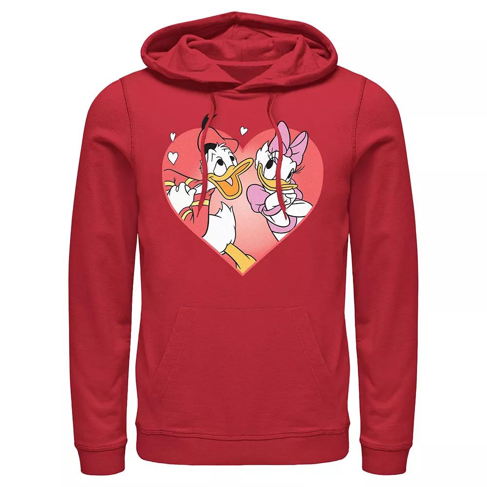 Disney's Donald Duck And Daisy Love Men's Graphic Hoodie, Size: XL, Red Product Image