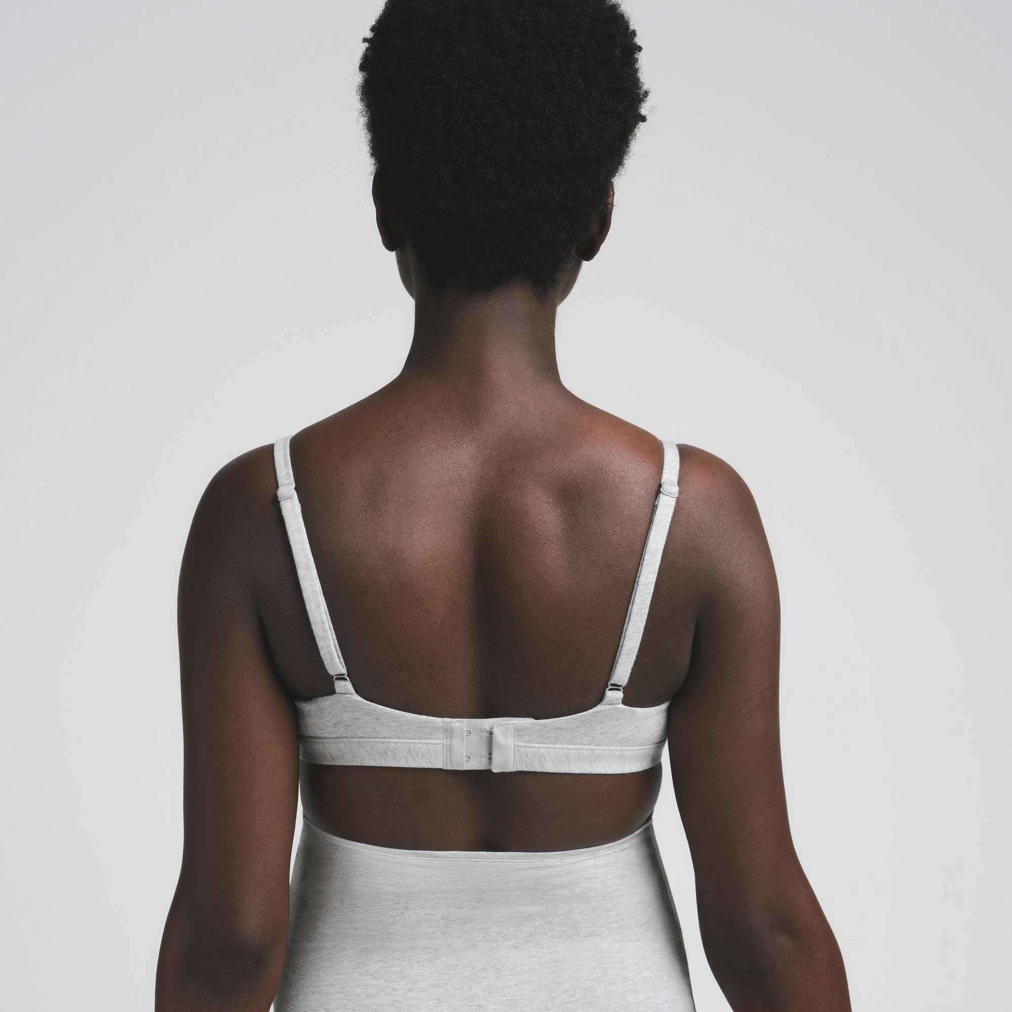 COTTON JERSEY MATERNITY NURSING SCOOP BRALETTE | LIGHT HEATHER GREY Product Image