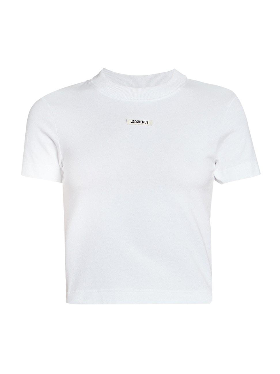 Womens Grosgrain Cotton Logo T-Shirt Product Image