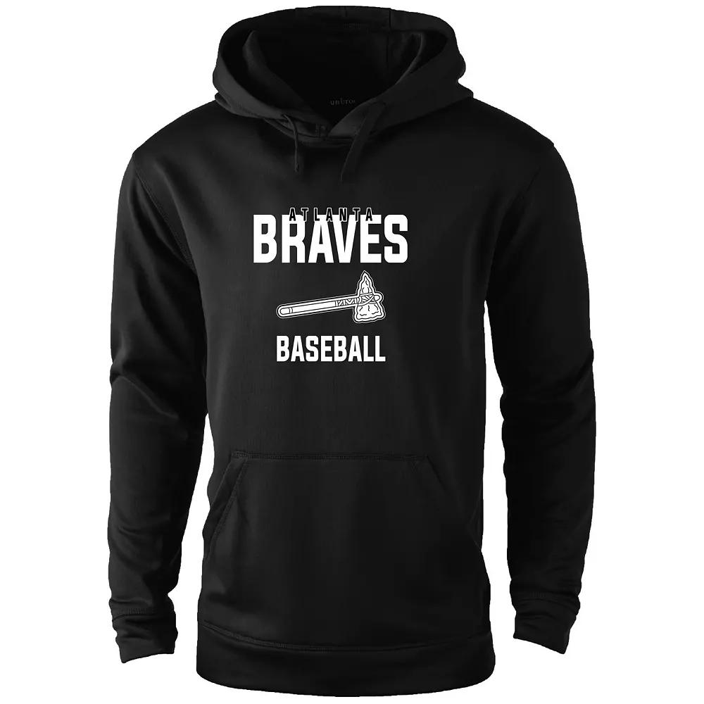 Men's Dunbrooke Black Atlanta Braves Champion Pullover Hoodie,  Product Image