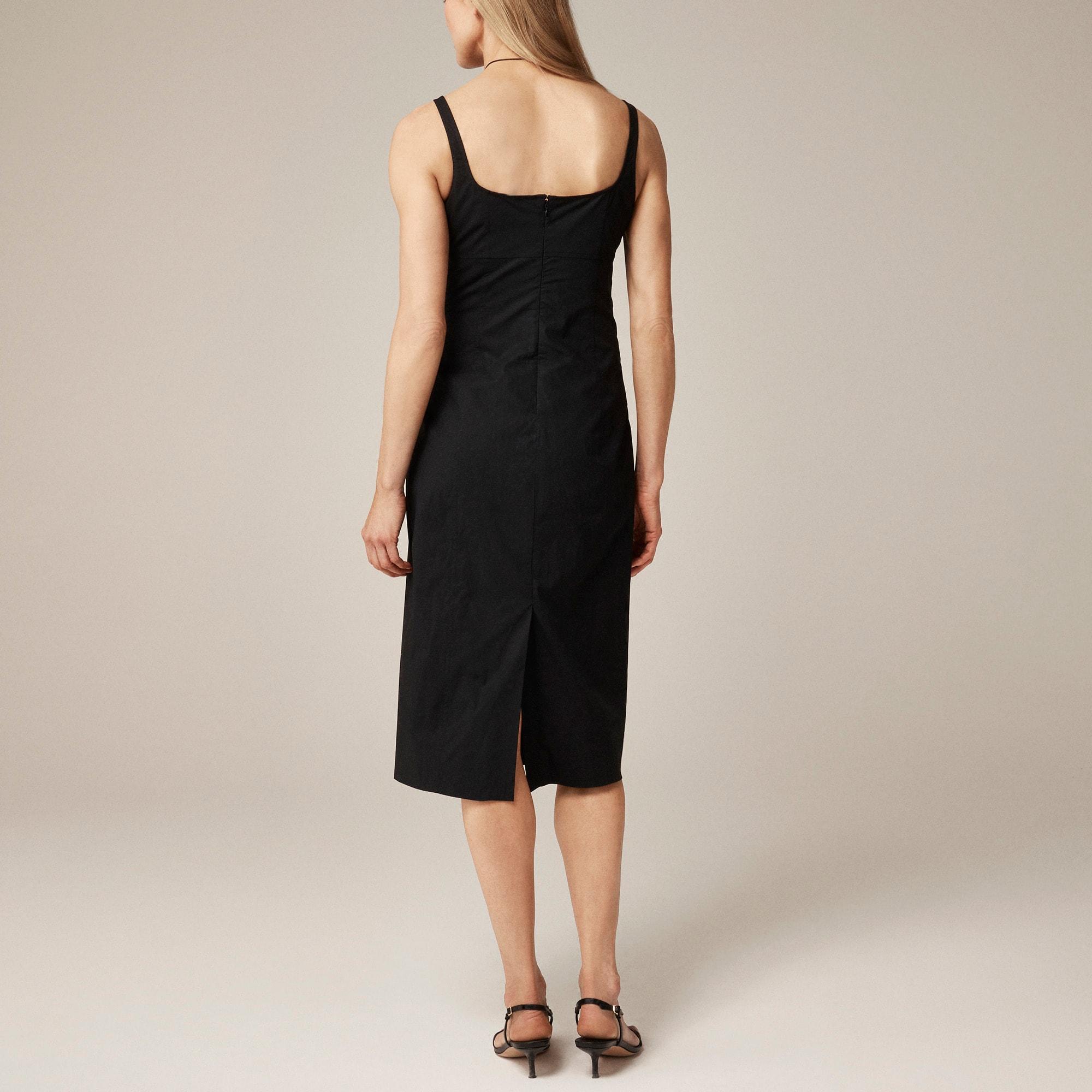 Squareneck seamed midi dress Product Image